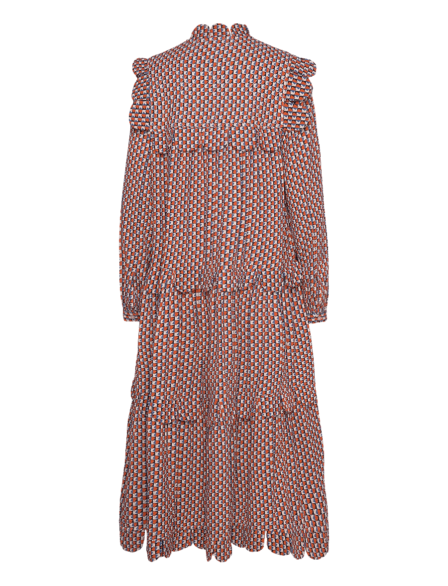 Stella Nova - All over printed midi dress - maksimekot - blue red - 1