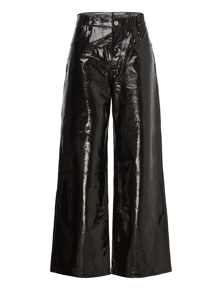 Stella Nova - Leather pants with jeans look - brown - 0