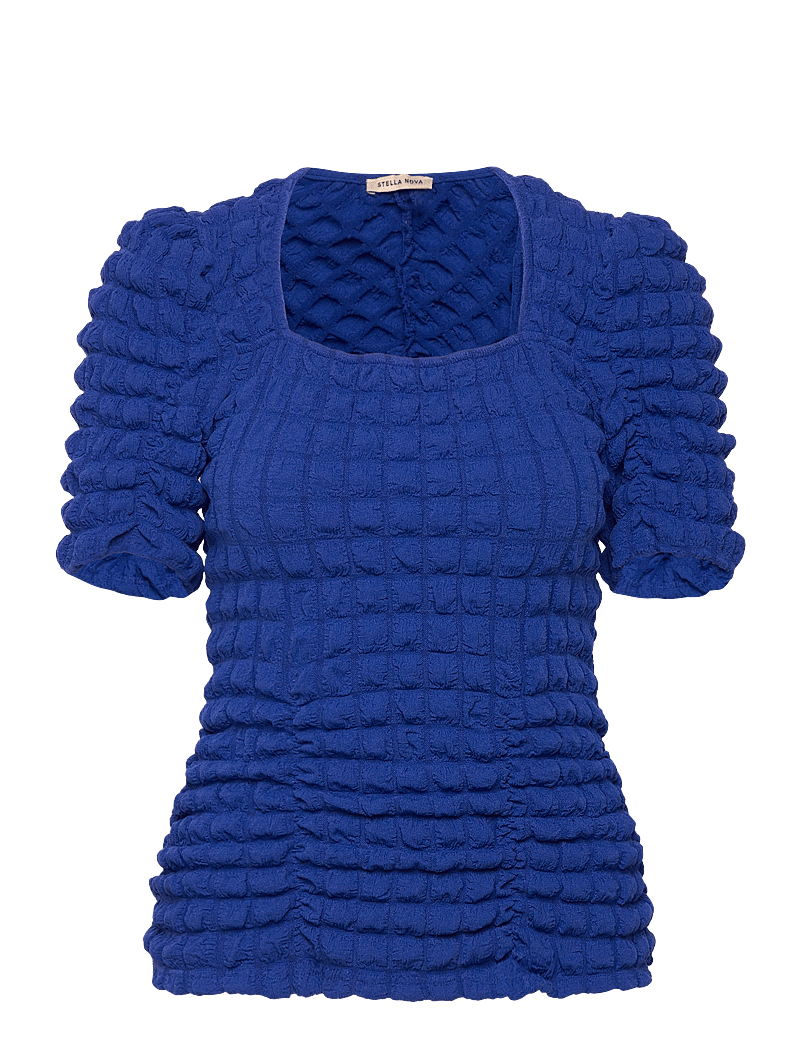 Stella Nova - Bubble short sleeved blouse - lühikeste varrukatega pluusid - monster blue - 0
