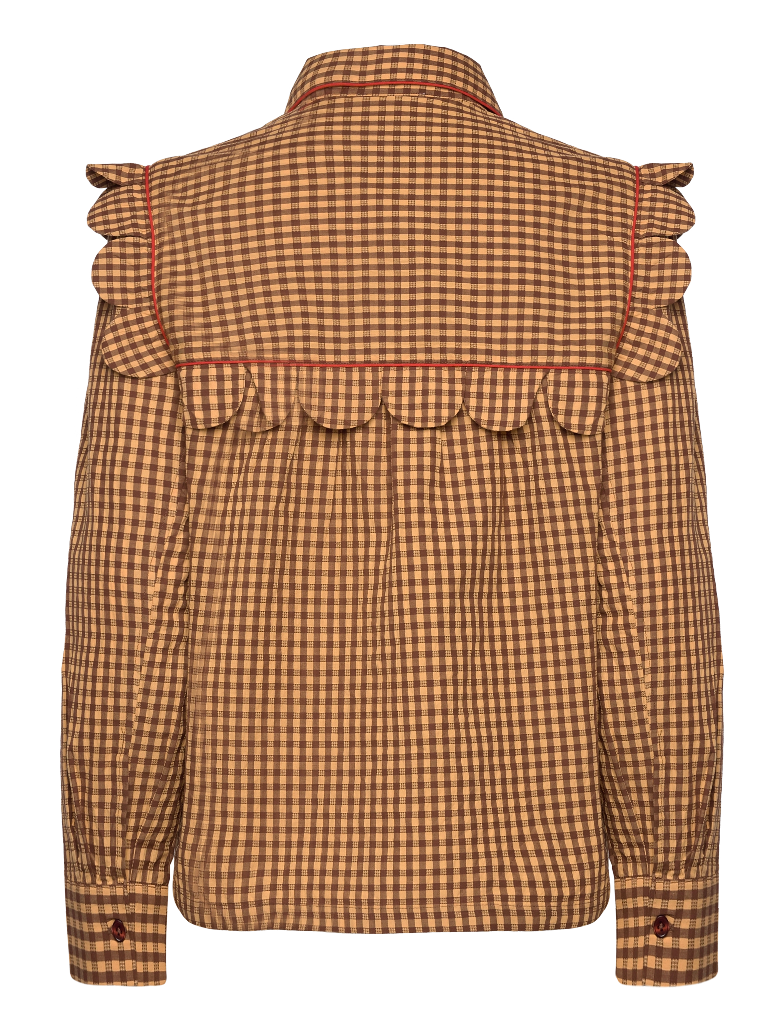 Stella Nova - Checked shirt with tongues - yellow/brown check - 1