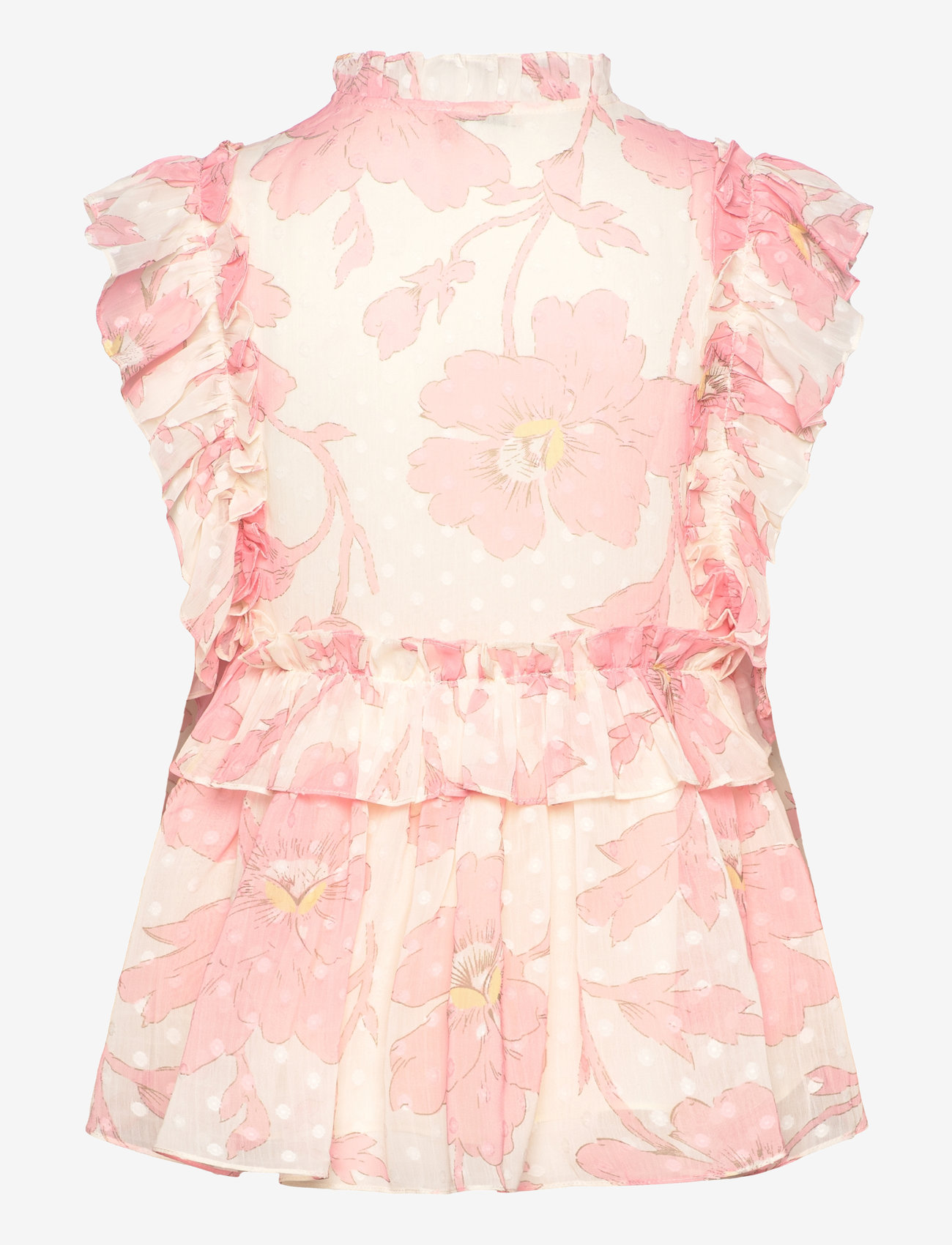 Stella Nova - Flounce chiffon top - kurzämlige blusen - soft pink - 2