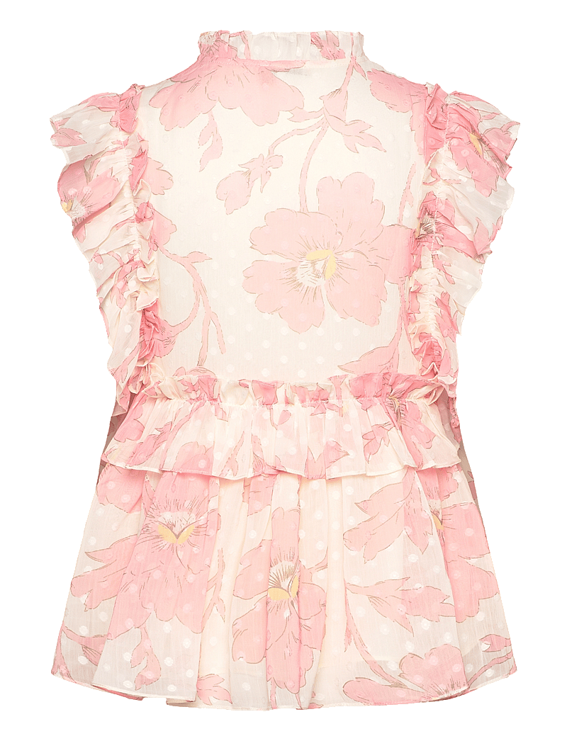 Stella Nova - Flounce chiffon top - kurzämlige blusen - soft pink - 2