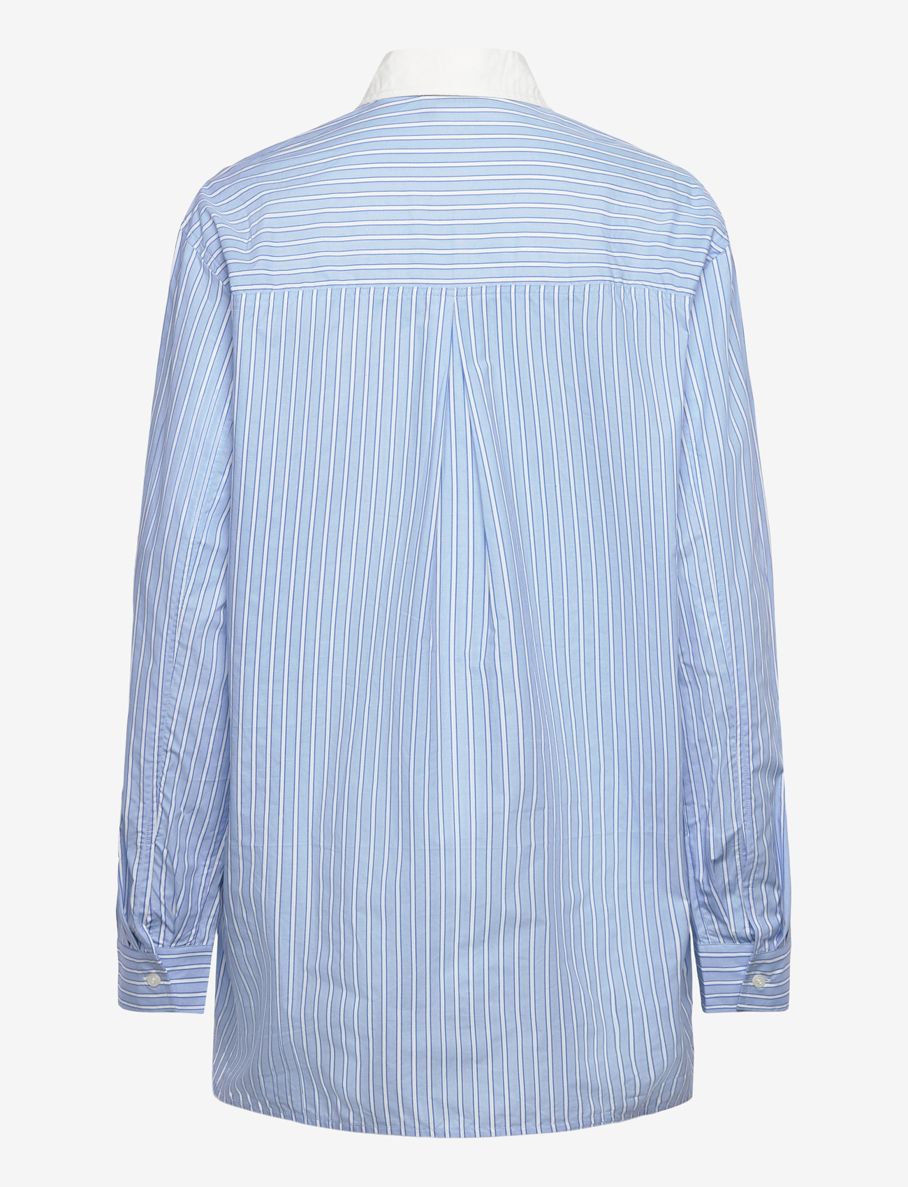 Stella Nova - Striped Shirt with Scallops - pikkade varrukatega pluusid - creme blue stripes - 2