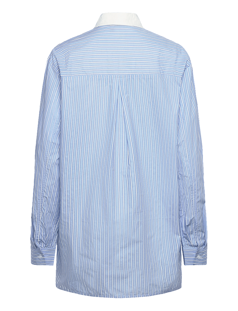 Stella Nova - Striped Shirt with Scallops - pikkade varrukatega pluusid - creme blue stripes - 2