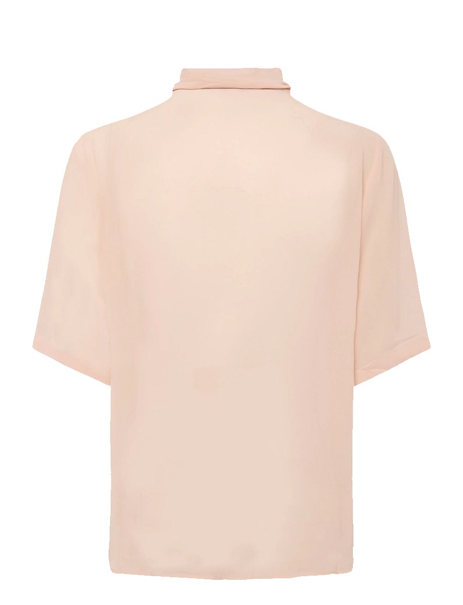 Stella Nova - Chiffon Shirt with tie band - kurzärmelige blusen - soft pink - 2