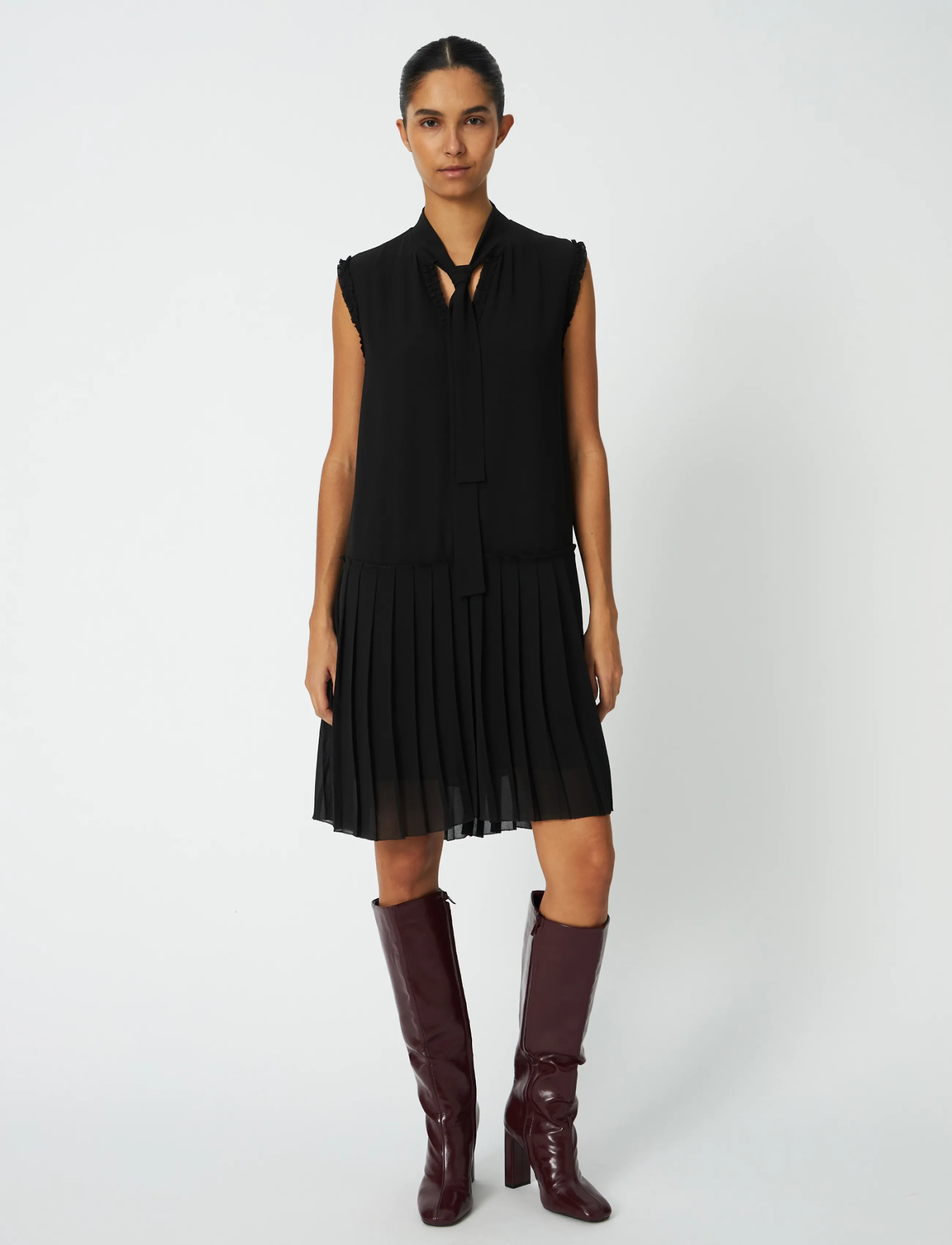 Stella Nova Chiffon Dress - Kleidung - BLACK / black