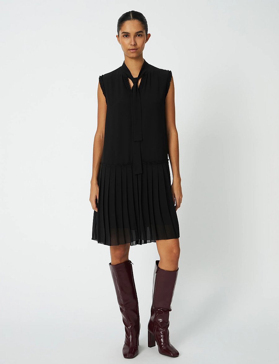 Stella Nova - Chiffon Dress - kurze kleider - black - 0