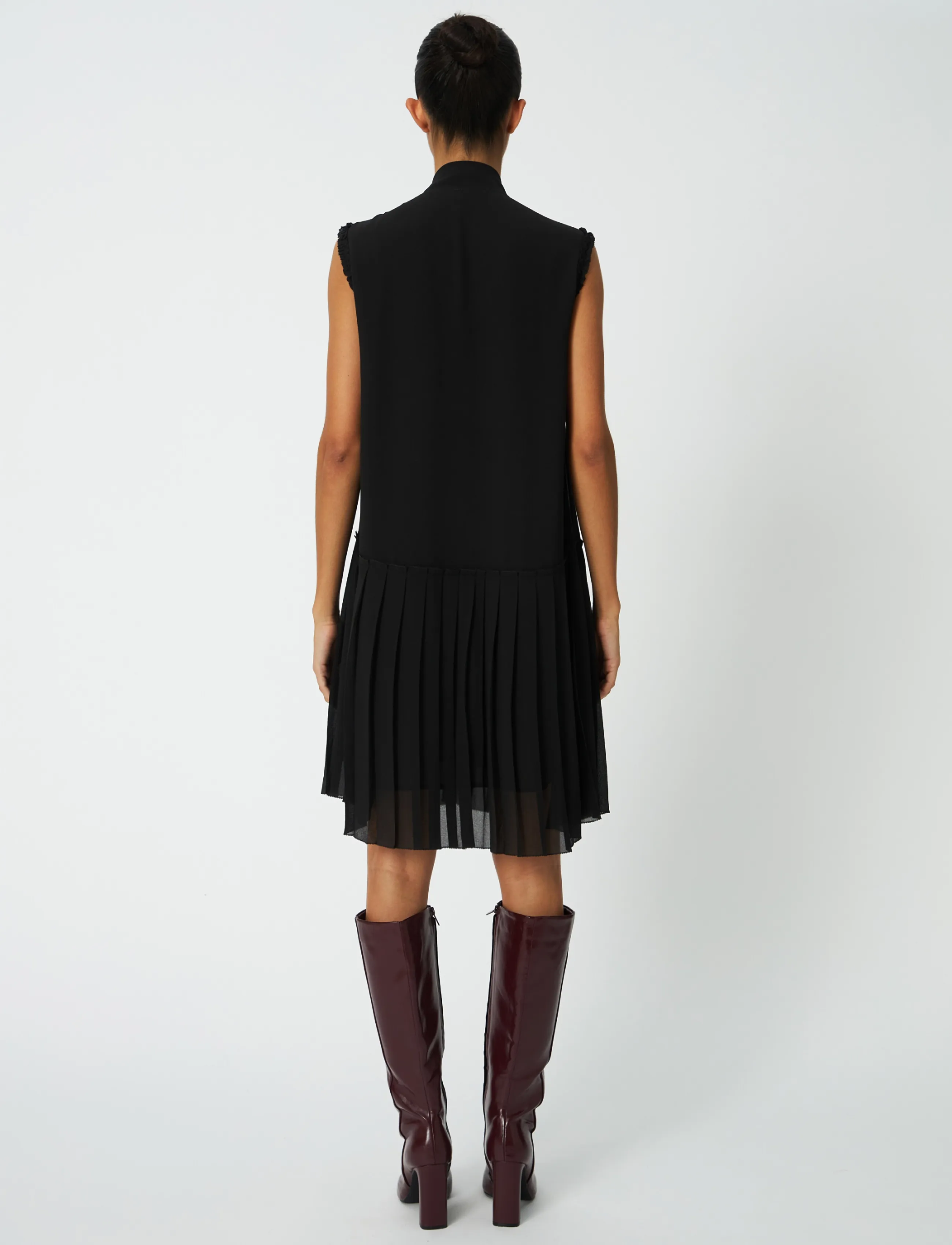 Stella Nova - Chiffon Dress - kurze kleider - black - 3