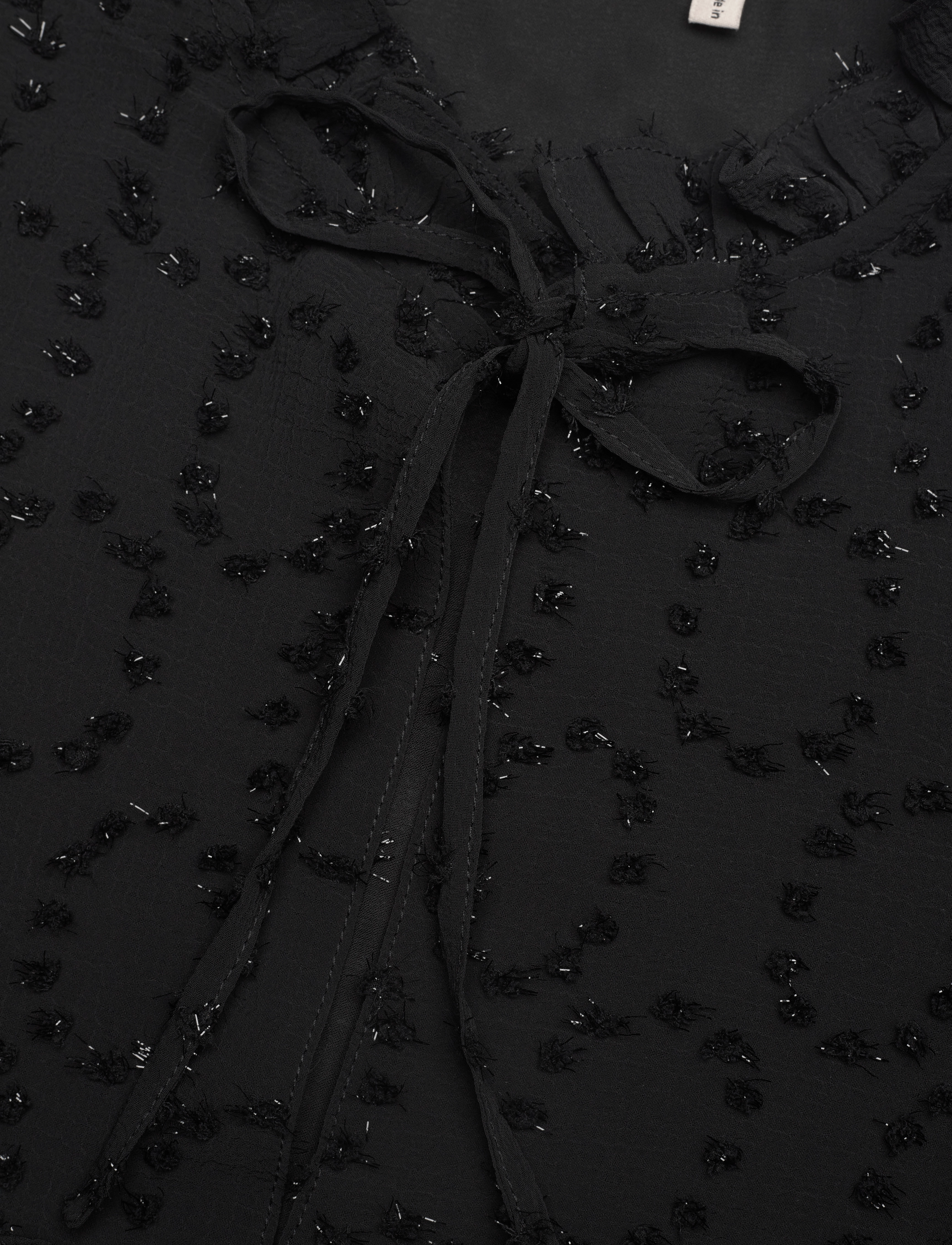 Stella Nova - Sleeveless blouse with flounce - black - 2