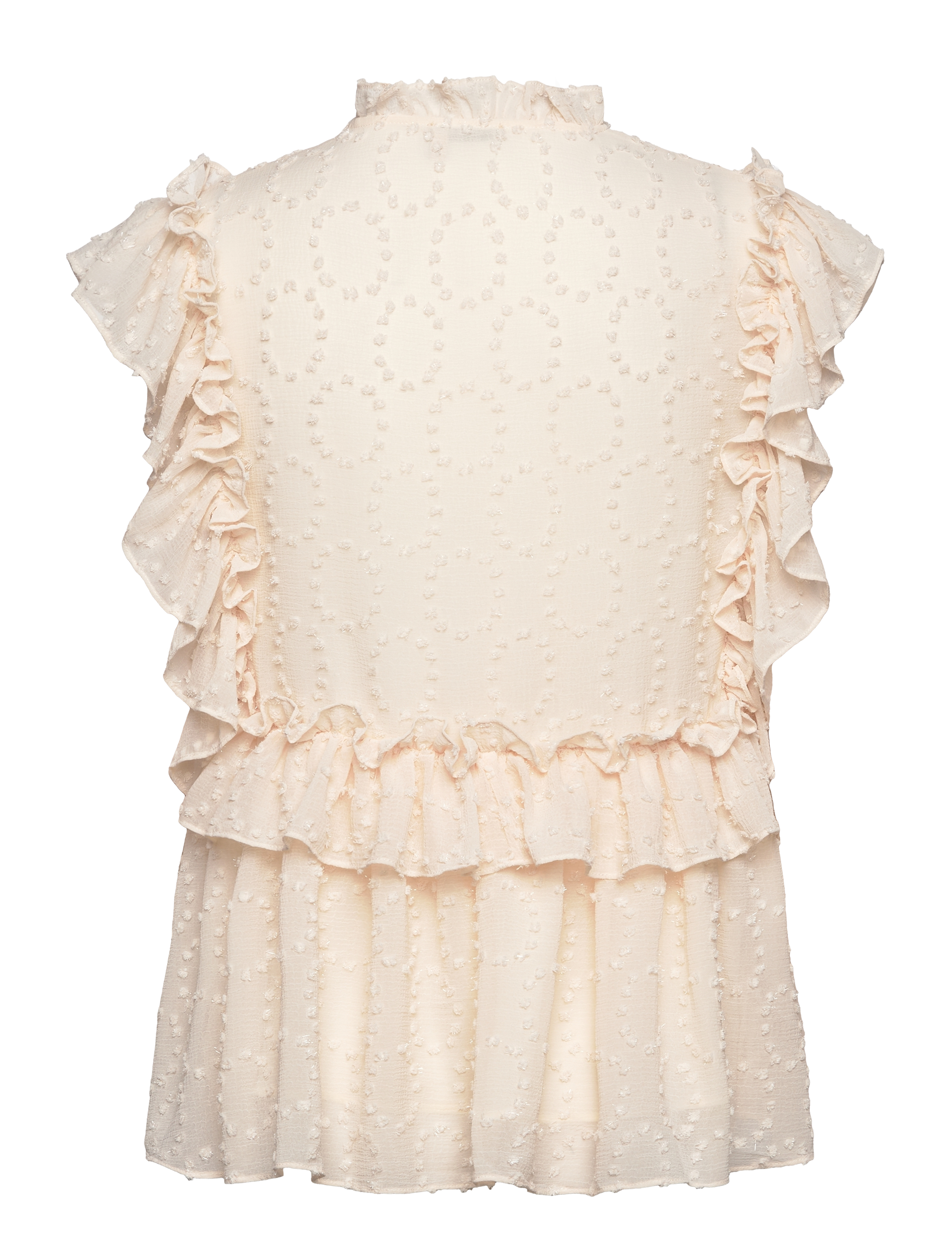 Stella Nova - Sleeveless blouse with flounce - vanilla - 2
