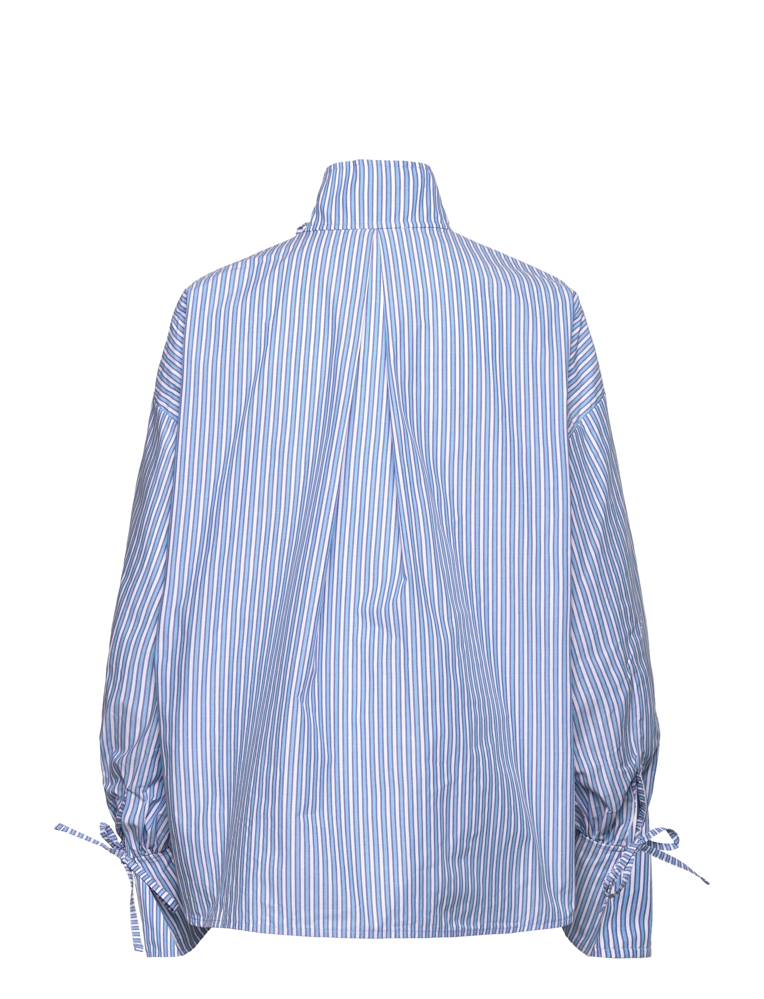 Stella Nova - Striped shirt with tie bands - white blue stripes - 2