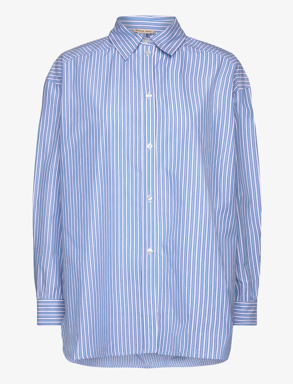 Stella Nova - Striped oversized shirt - pitkähihaiset kauluspaidat - white blue stripes - 0