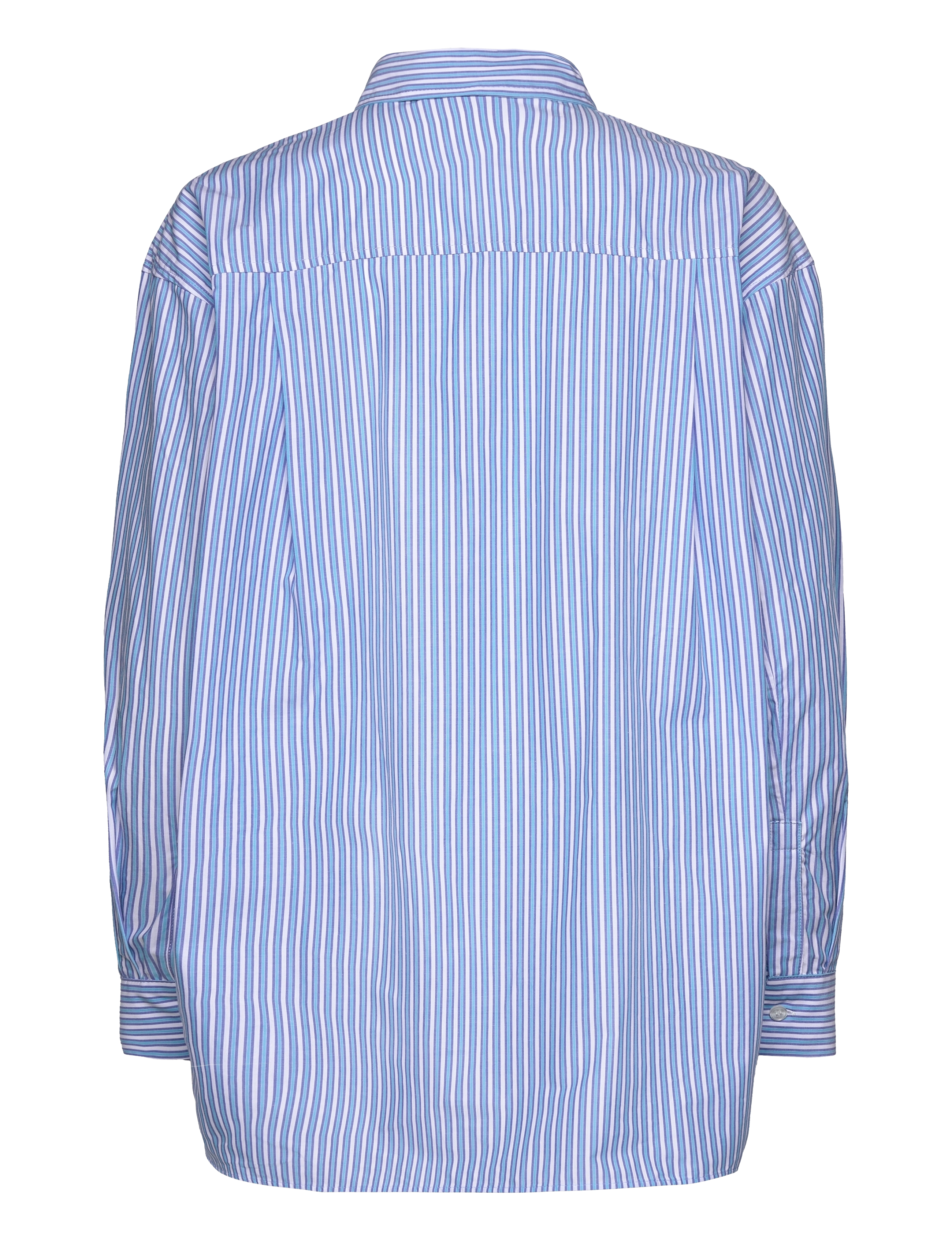 Stella Nova - Striped oversized shirt - langærmede skjorter - white blue stripes - 1