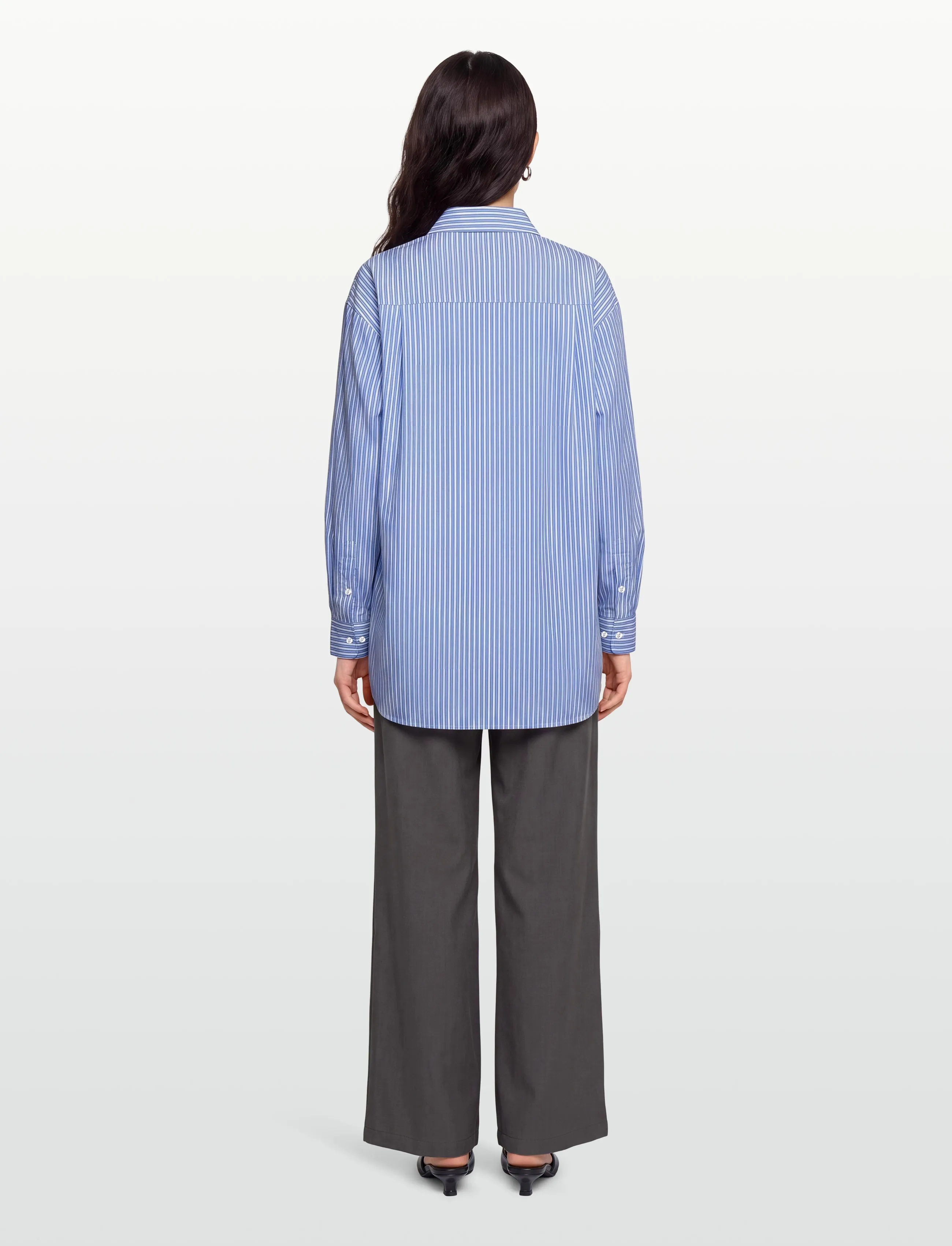 Stella Nova - Striped oversized shirt - pikkade varrukatega särgid - white blue stripes - 4