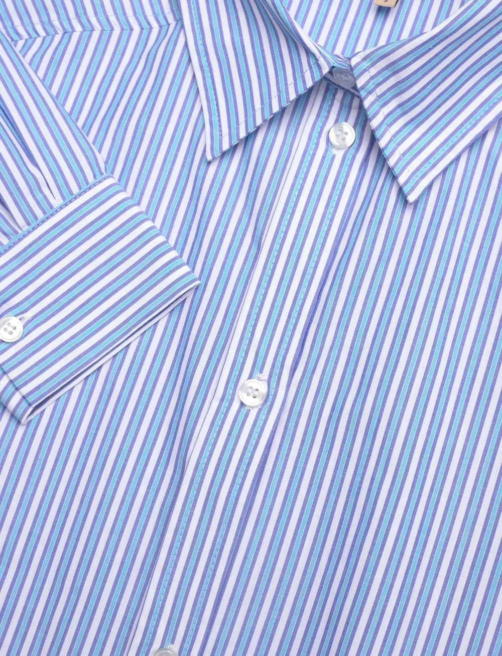 Stella Nova - Striped oversized shirt - pitkähihaiset kauluspaidat - white blue stripes - 2