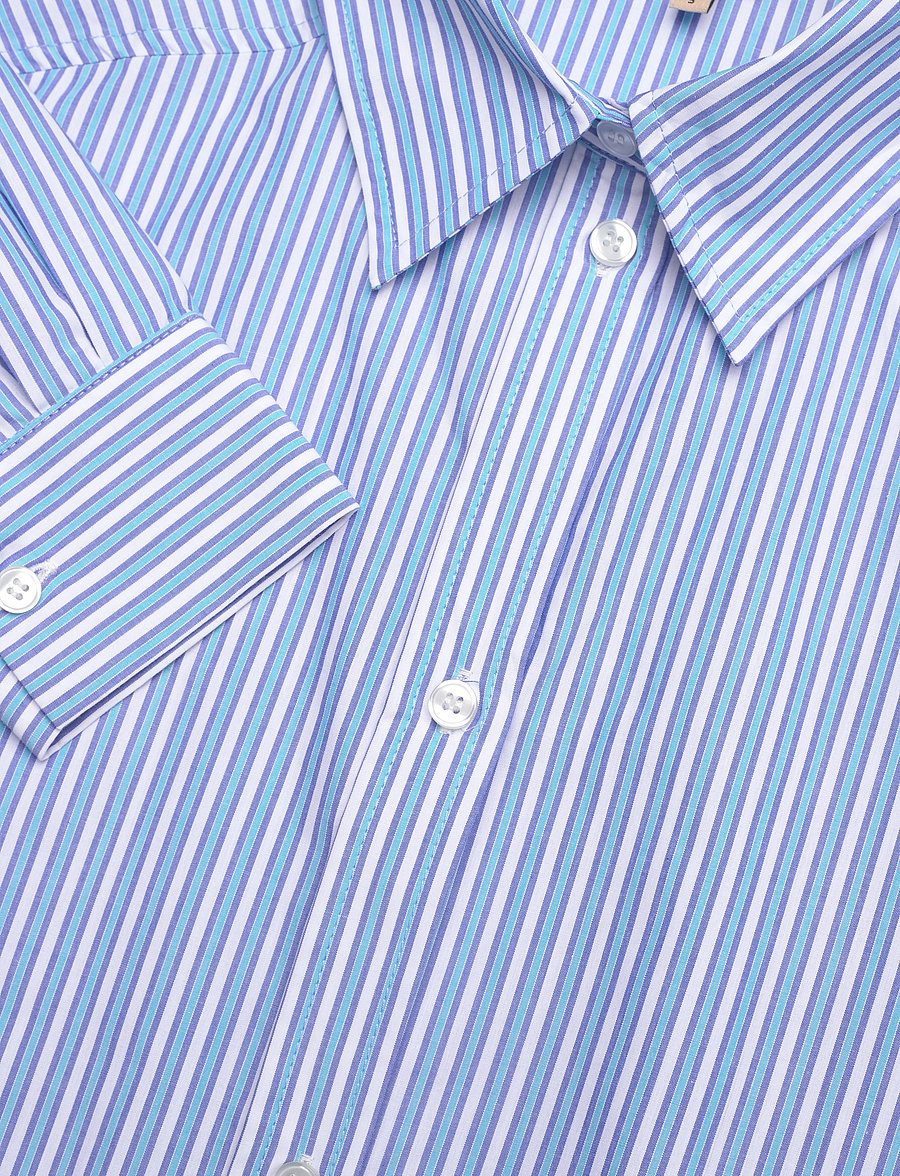 Stella Nova - Striped oversized shirt - pitkähihaiset kauluspaidat - white blue stripes - 2