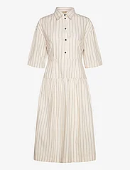 Stella Nova - Striped midi dress - marškinių tipo suknelės - creme/black - 0
