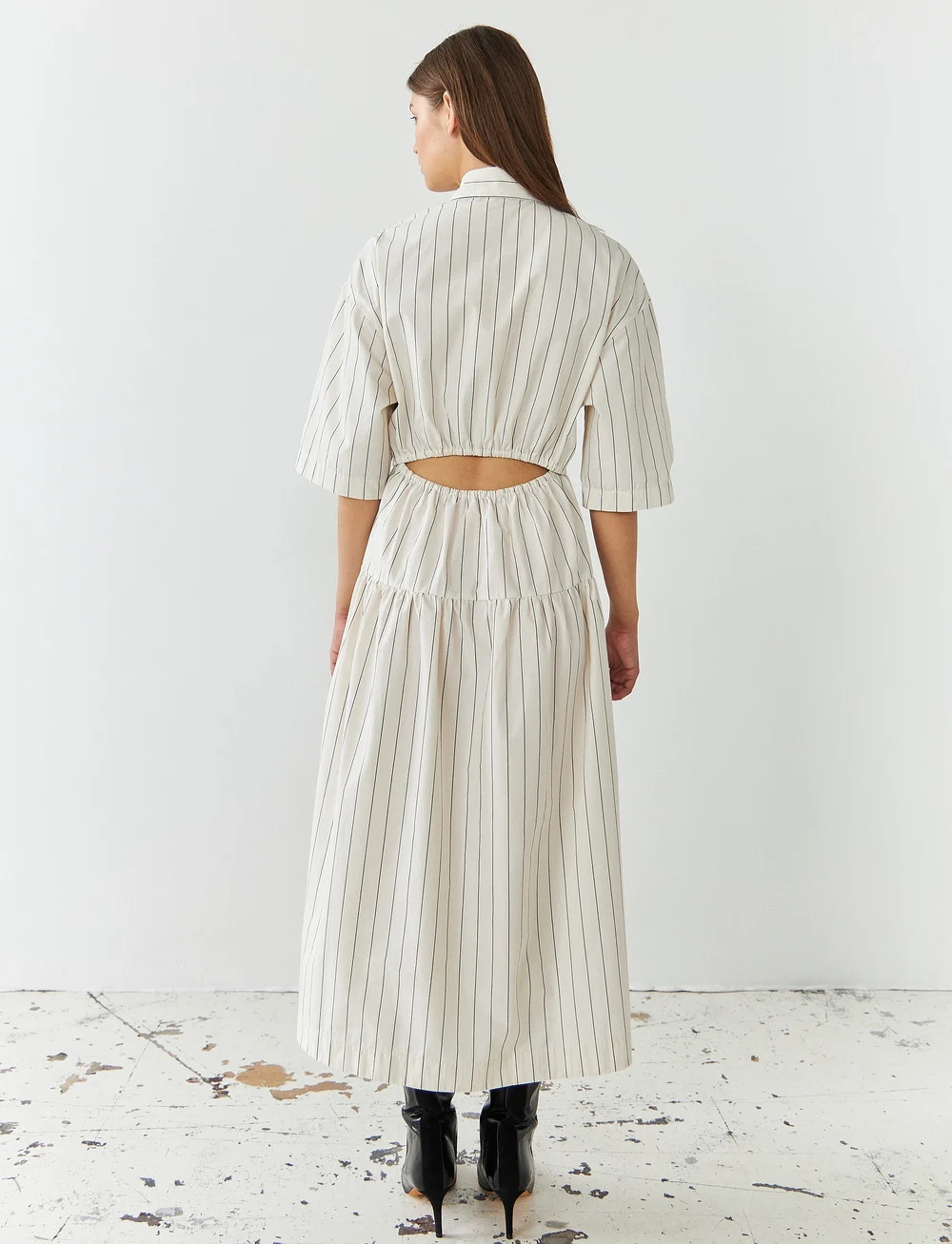 Stella Nova - Striped midi dress - shirt dresses - creme/black - 3
