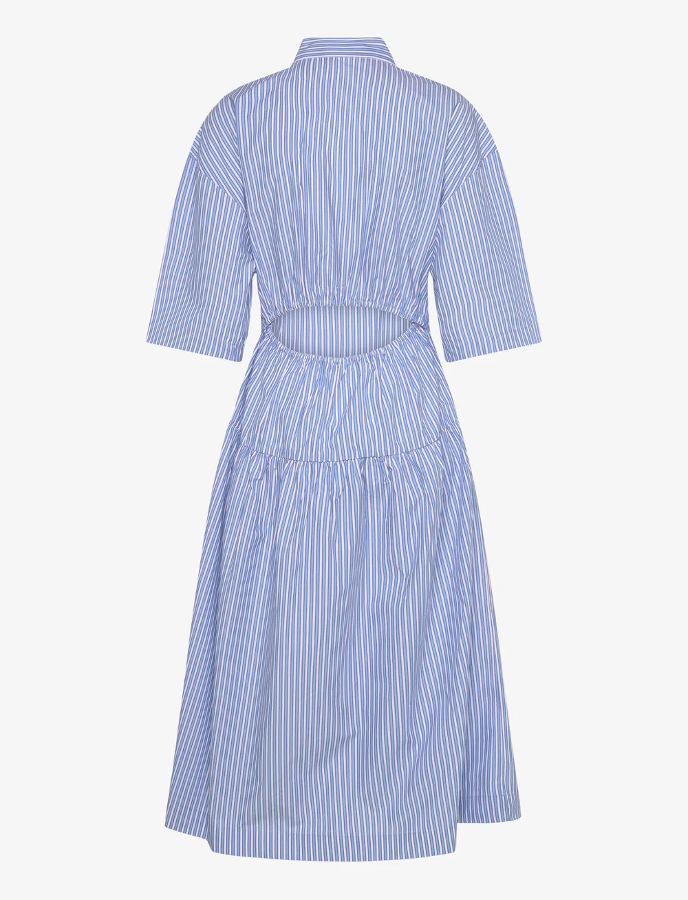 Stella Nova - Striped midi dress - skjortekjoler - white blue stripes - 1