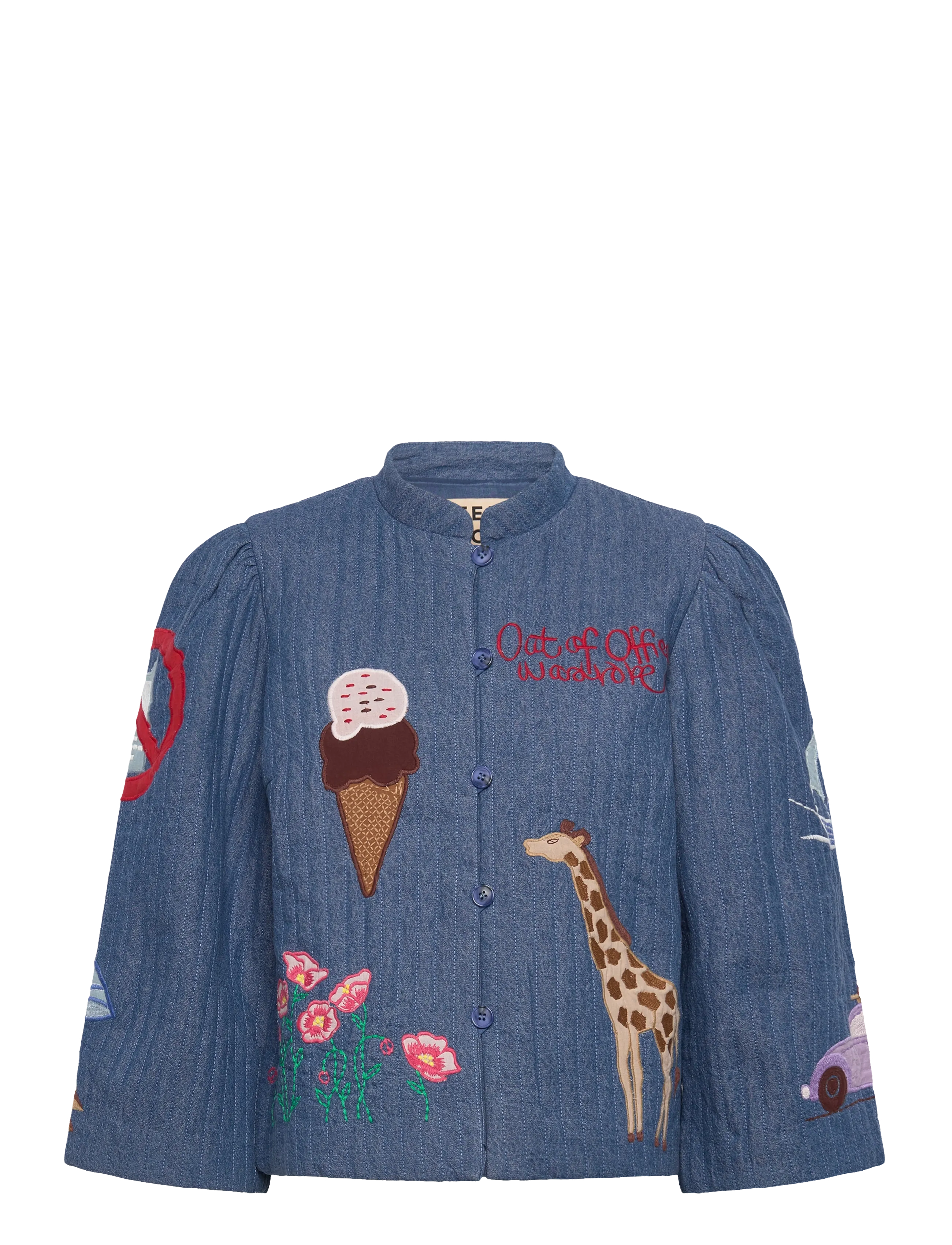 Out Of Office Embroidered Jacket - SUMMER BLUE