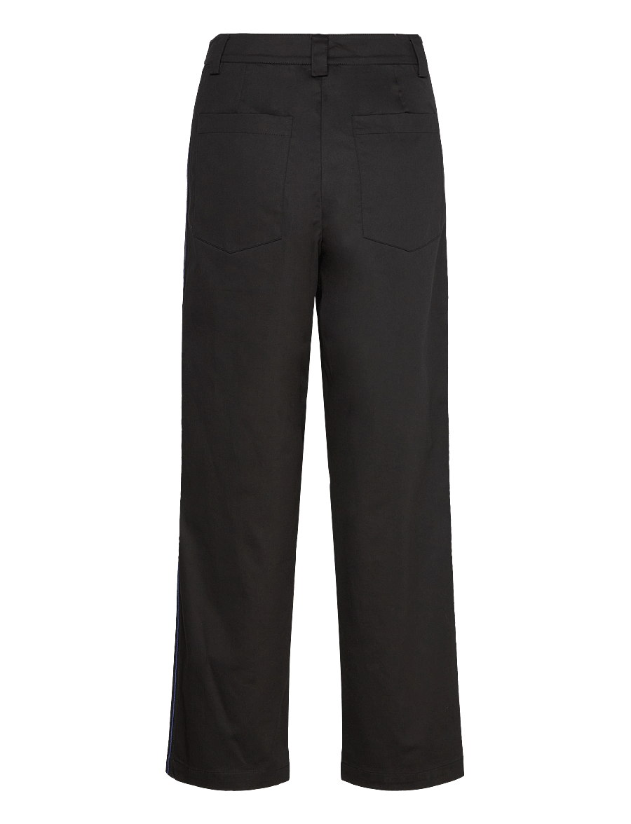 Stella Nova - Carrot cotton pants with embroidere - bikses ar platām starām - black - 1