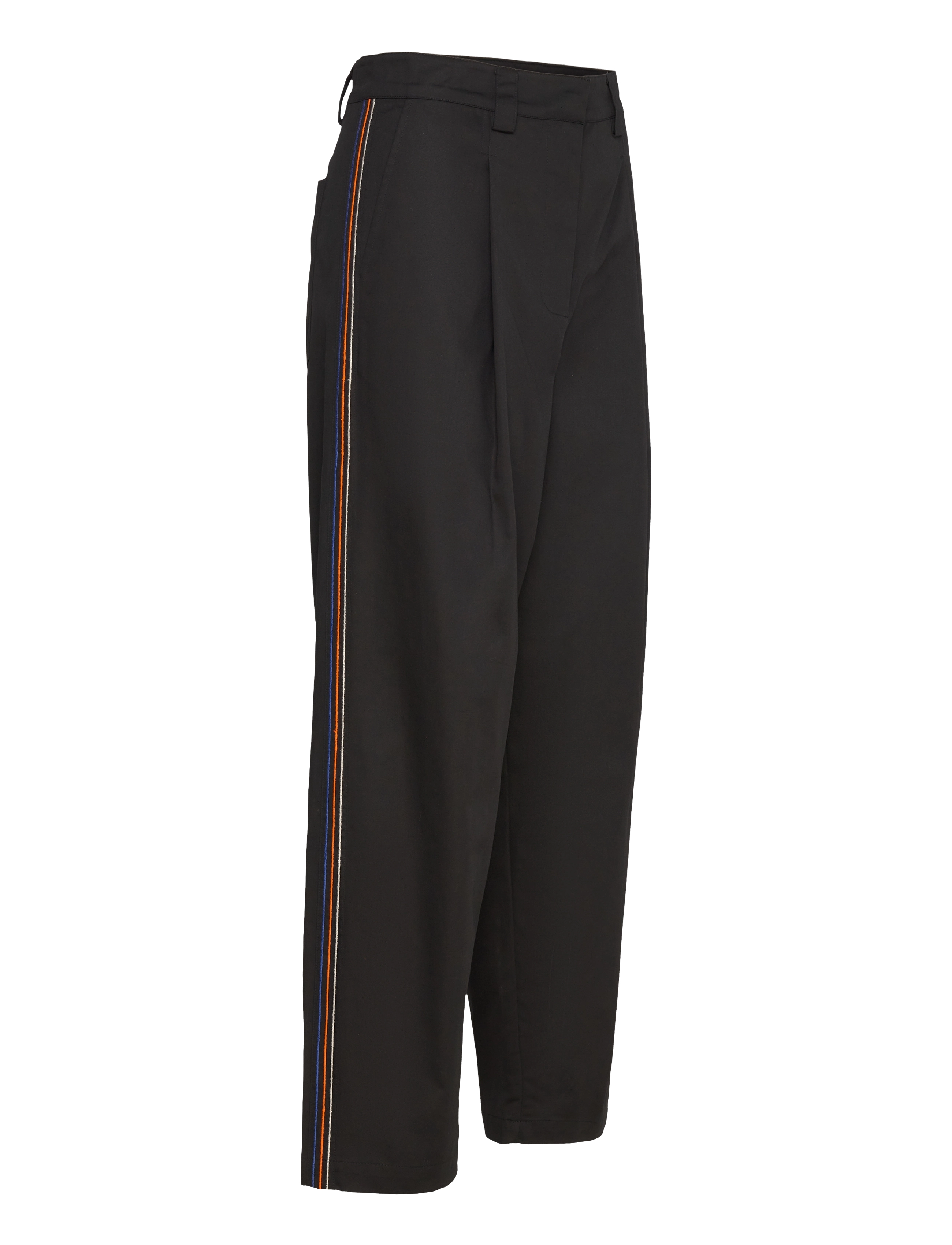 Stella Nova - Carrot cotton pants with embroidere - hosen mit weitem bein - black - 2