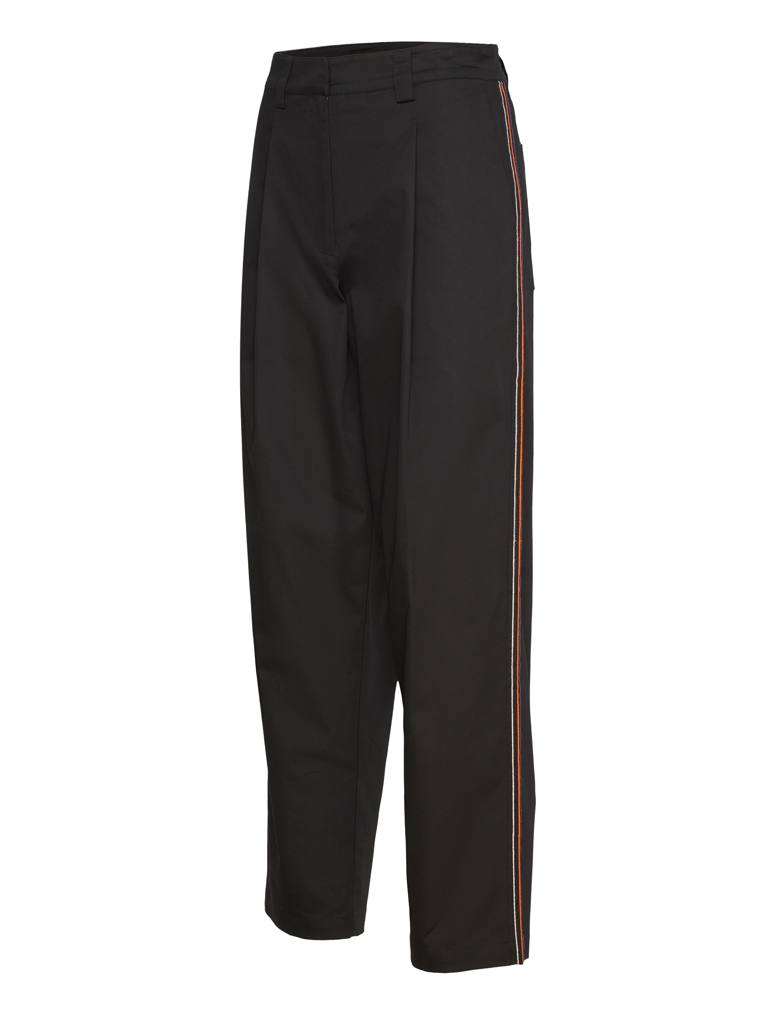 Stella Nova - Carrot cotton pants with embroidere - hosen mit weitem bein - black - 3
