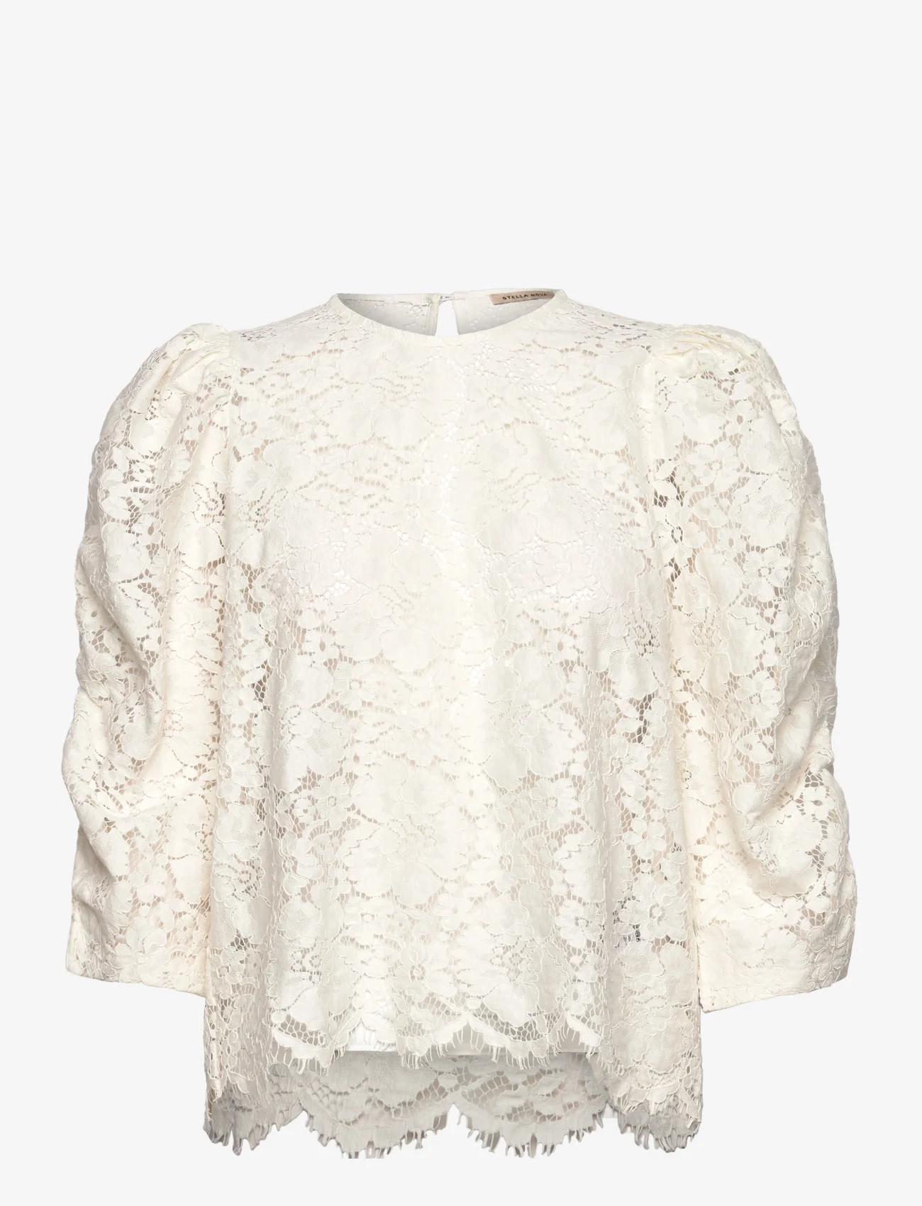 Stella Nova - Lace blouse - kortärmade blusar - ecru - 0