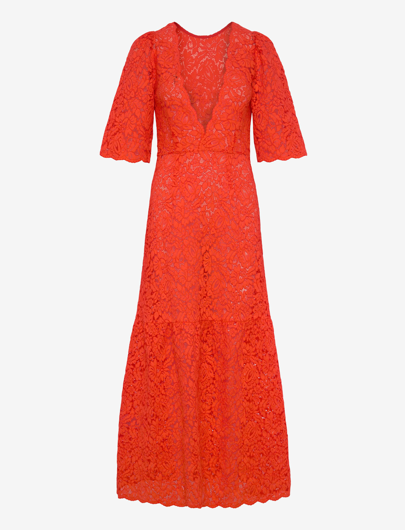 Stella Nova - Heavy Lace Dress - blondekjoler - red lips - 1