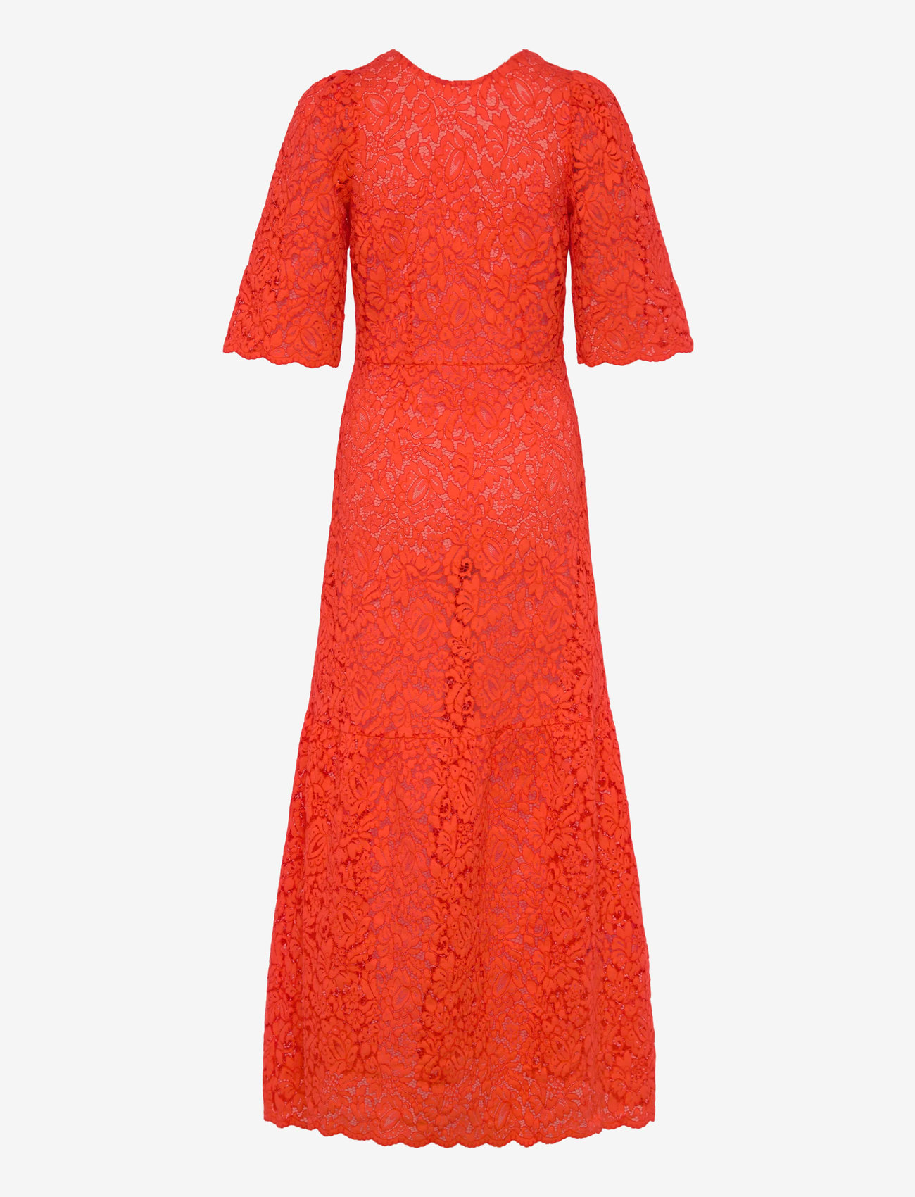 Stella Nova - Heavy Lace Dress - blondekjoler - red lips - 2