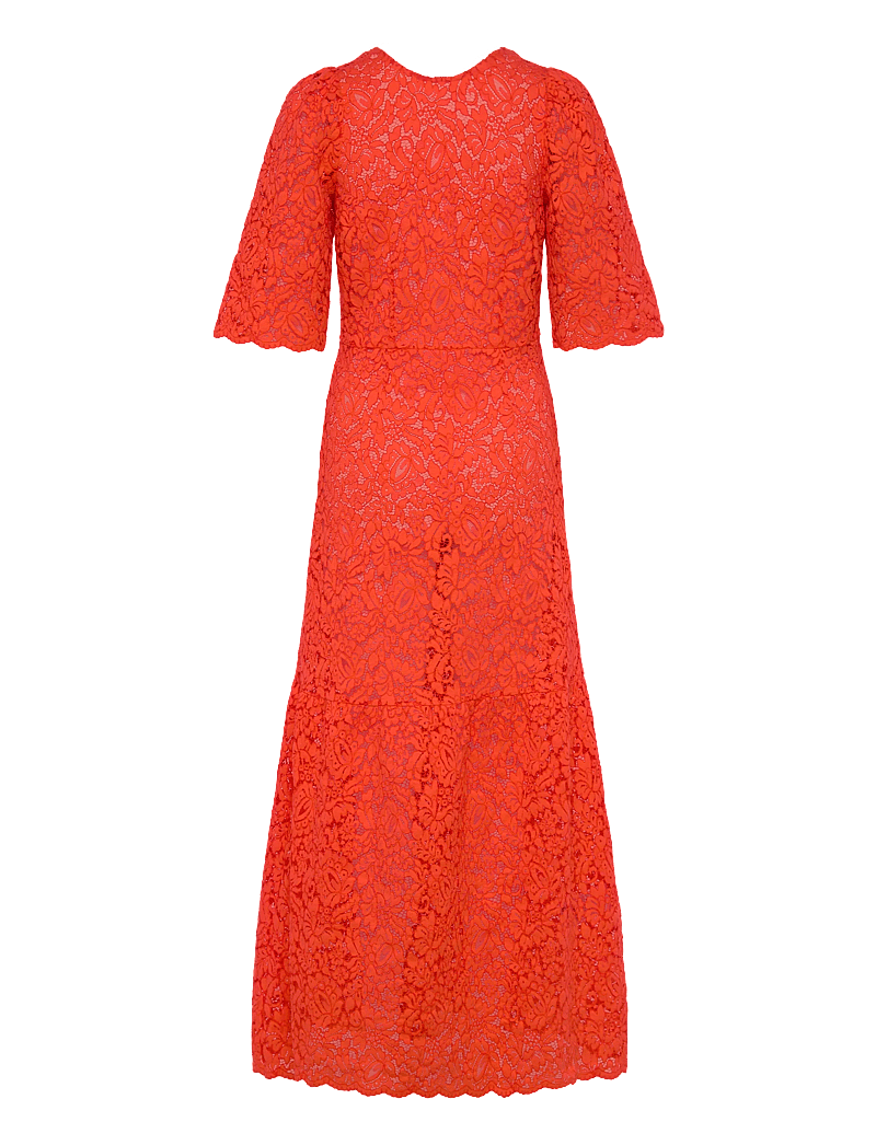 Stella Nova - Heavy Lace Dress - robes de dentelle - red lips - 2