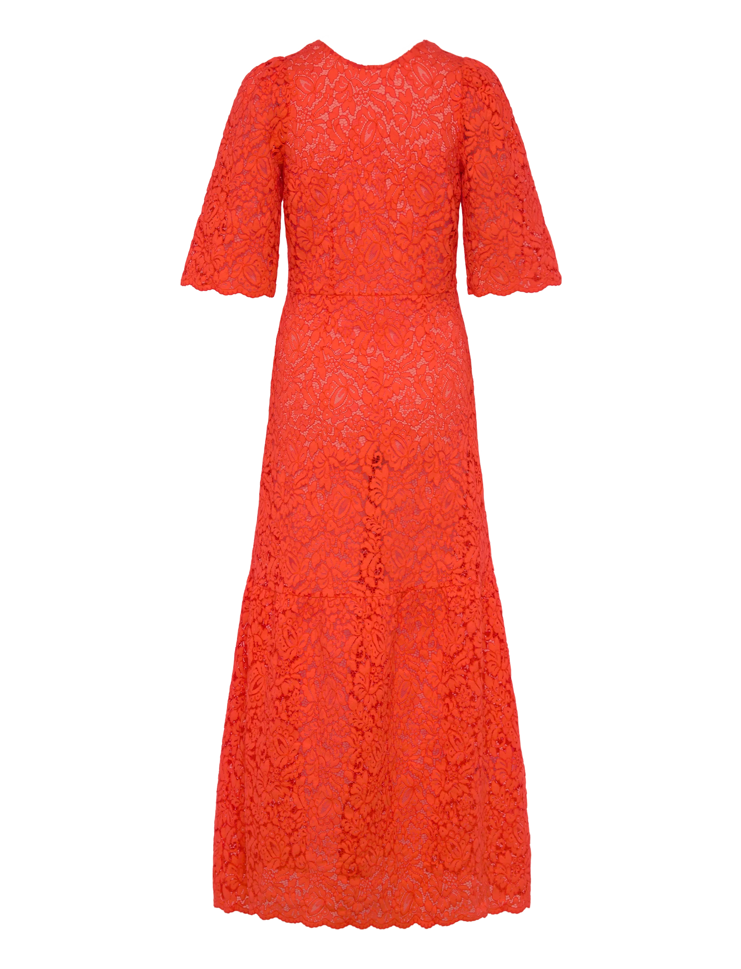Stella Nova - Heavy Lace Dress - blondekjoler - red lips - 2