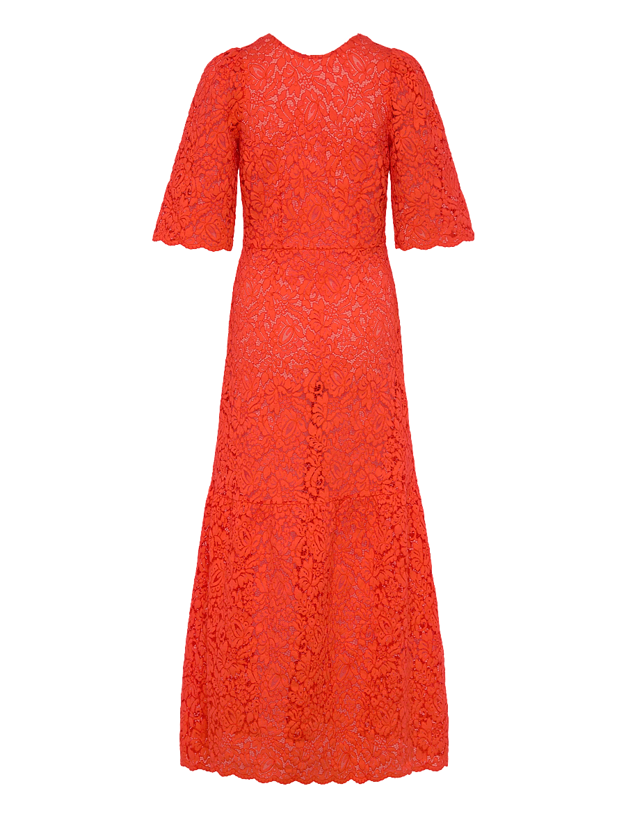 Stella Nova - Heavy Lace Dress - blondekjoler - red lips - 2