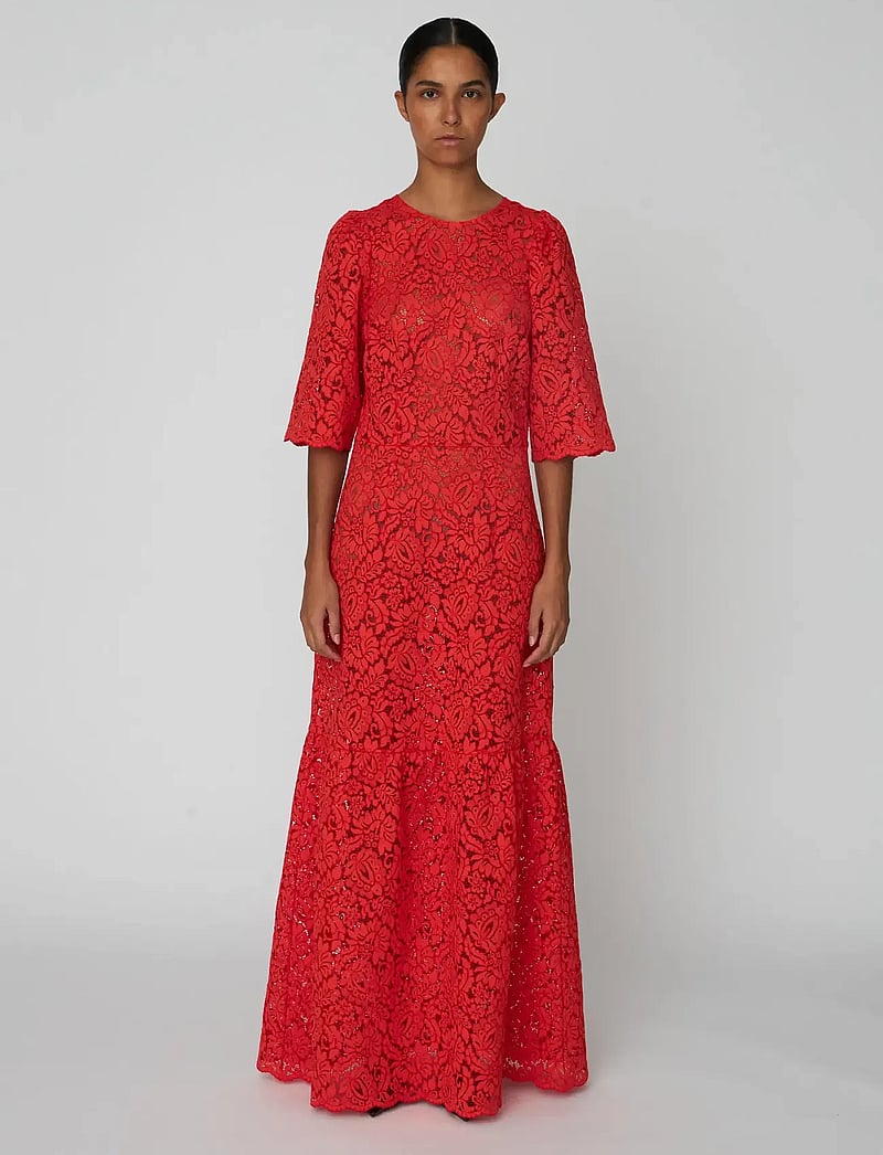 Stella Nova - Heavy Lace Dress - robes de dentelle - red lips - 0