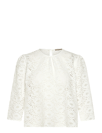 Cotton Lace Blouse - LangæRmede Bluser