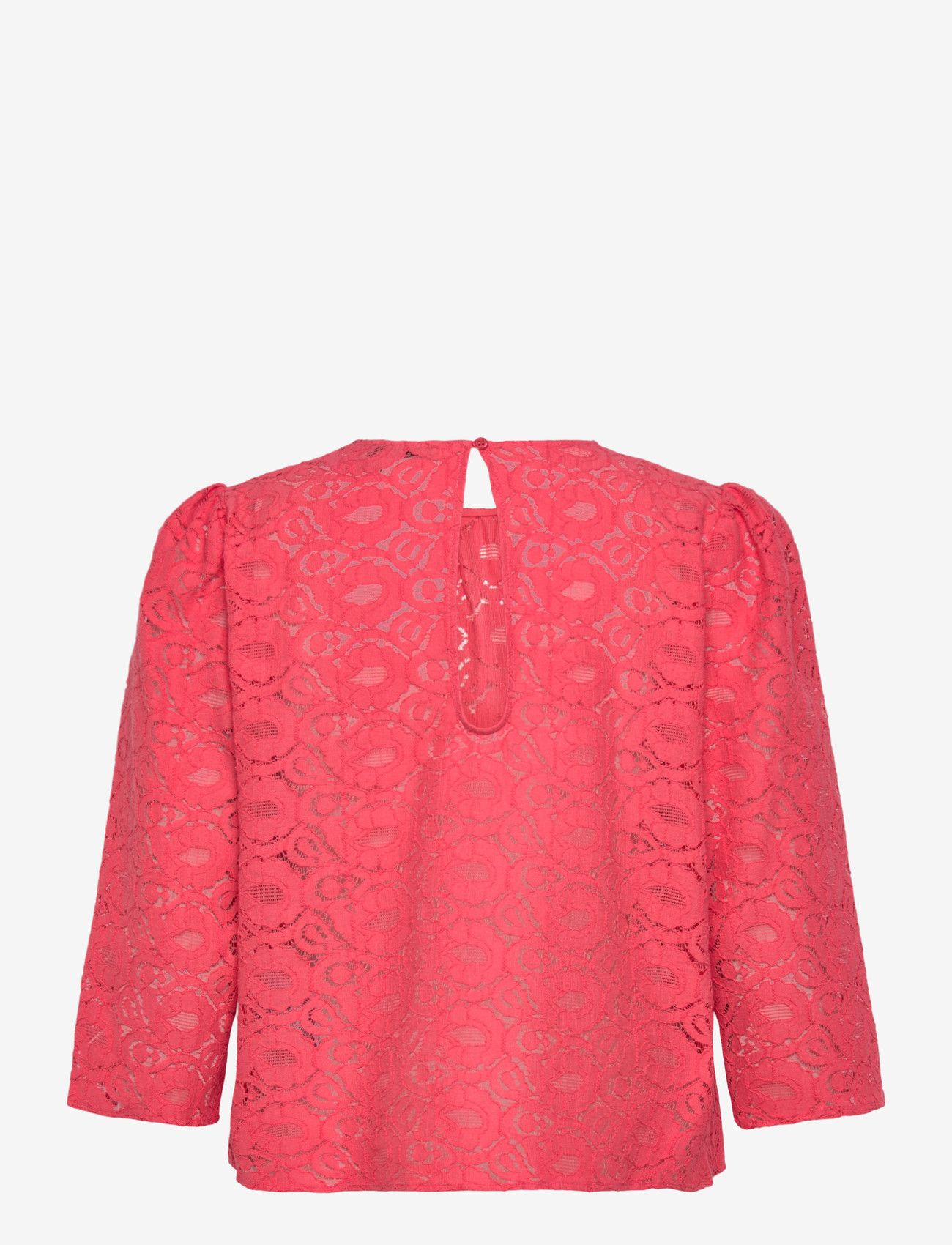 Stella Nova - Cotton Lace Blouse - langärmlige blusen - 671 summer coral - 2