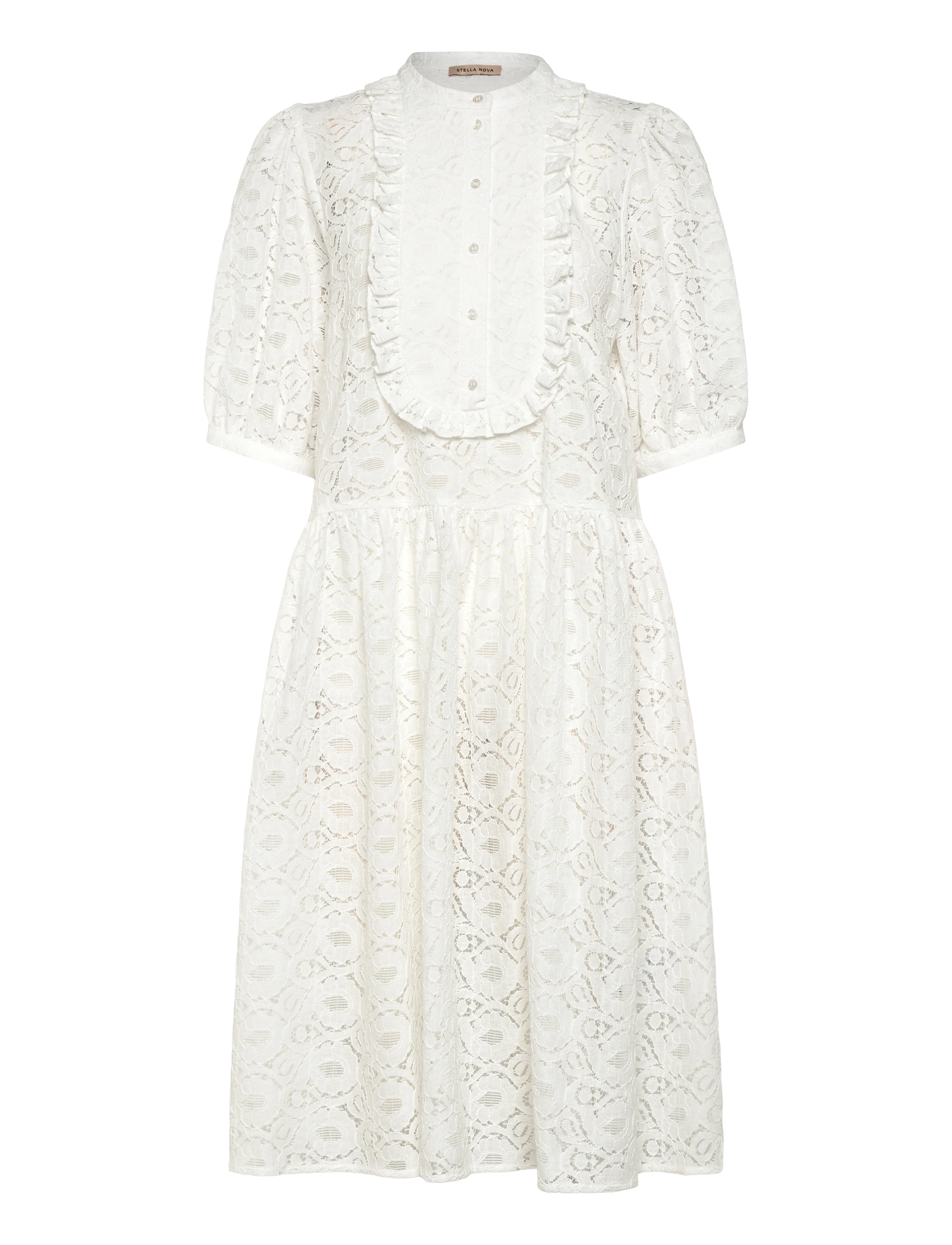 STELLA NOVA Baumwolle Strickjacke Kleid Weiß - 36 - Damen