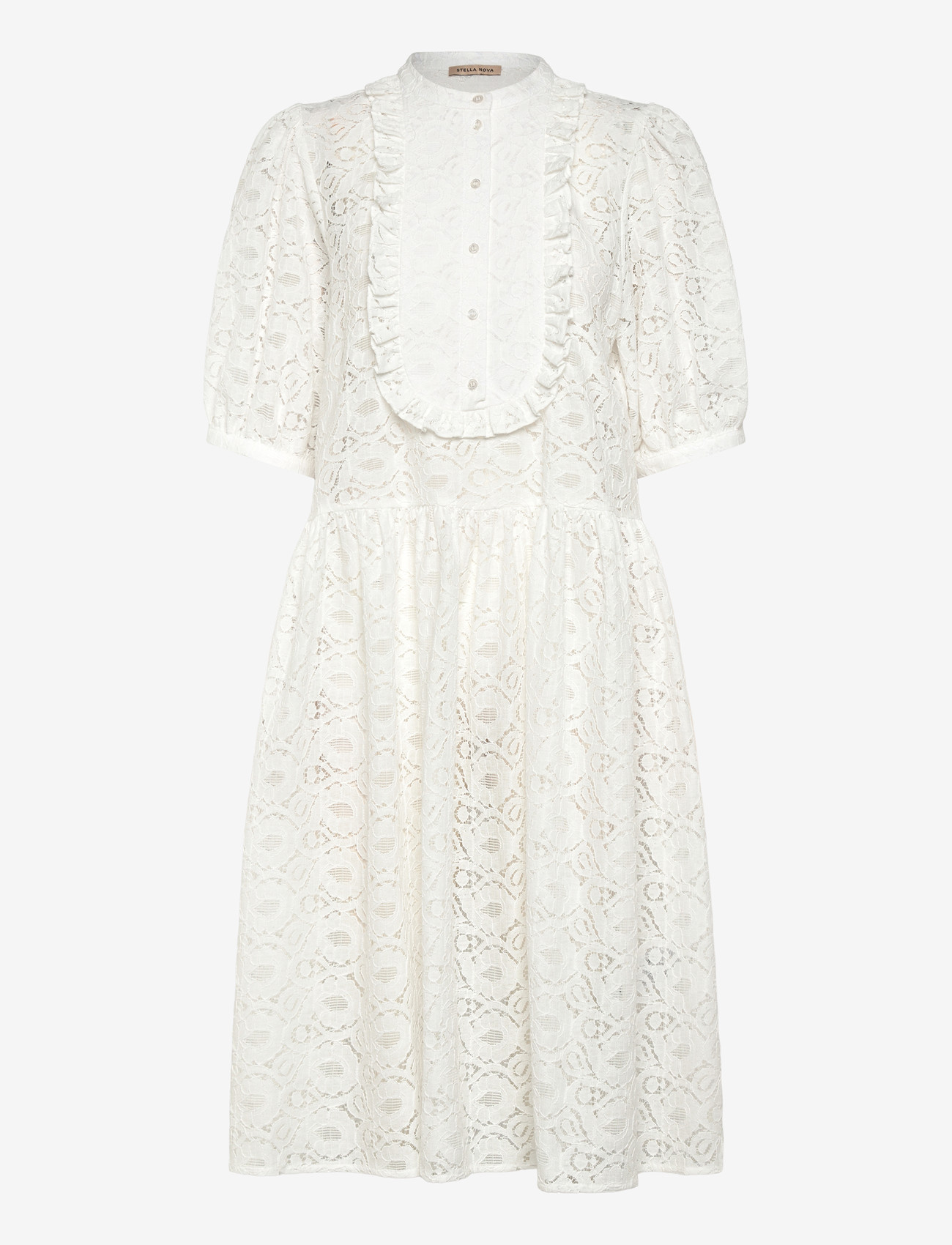 Stella Nova - Cotton Lace Dress - konfirmationstøj - 001 white - 1