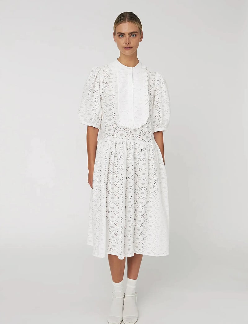 Stella Nova - Cotton Lace Dress - konfirmationstøj - 001 white - 0