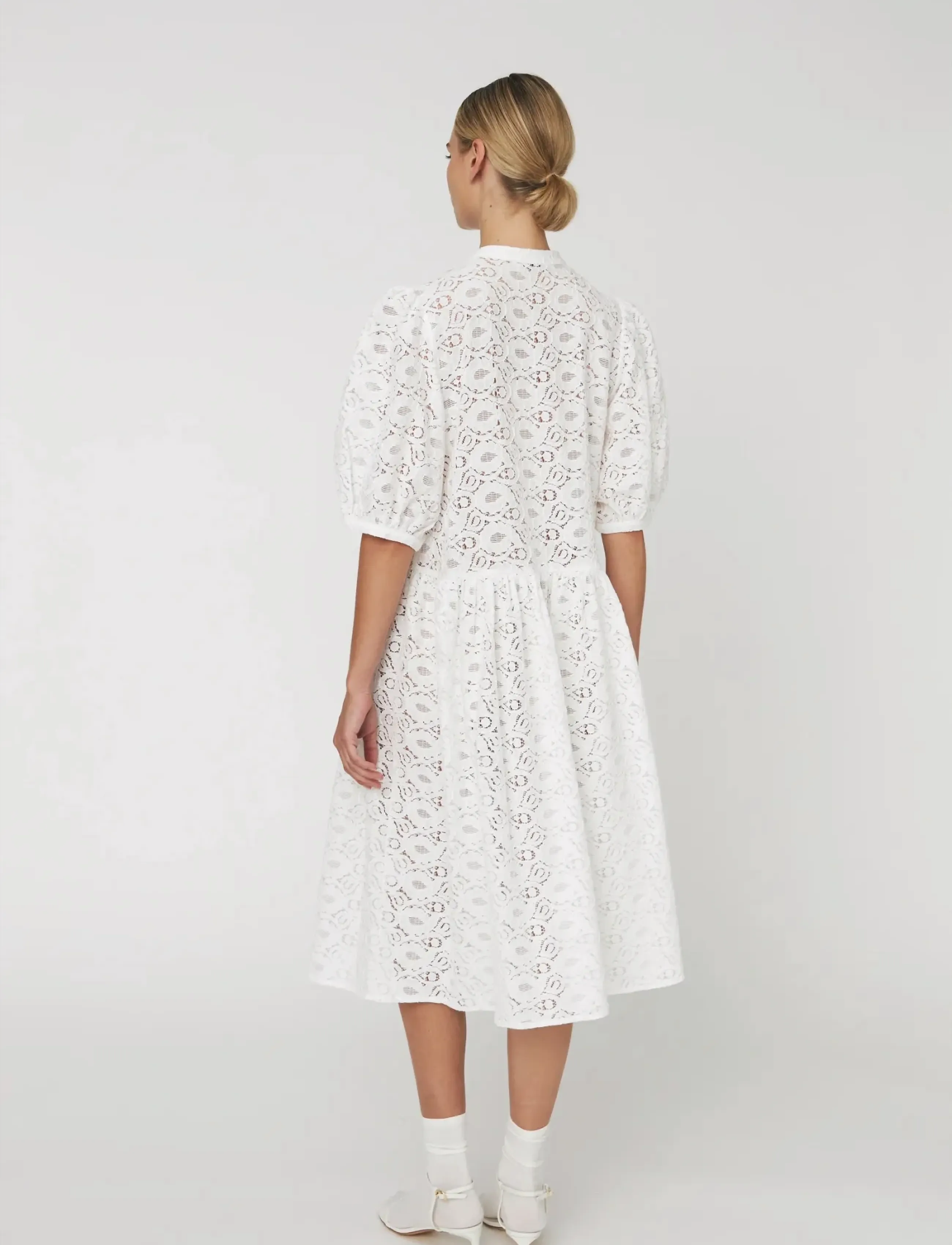 Stella Nova - Cotton Lace Dress - konfirmationstøj - 001 white - 3