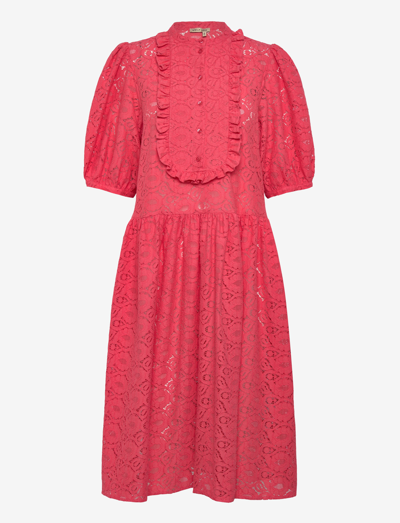 Stella Nova - Cotton Lace Dress - konfirmationstøj - 671 summer coral - 1