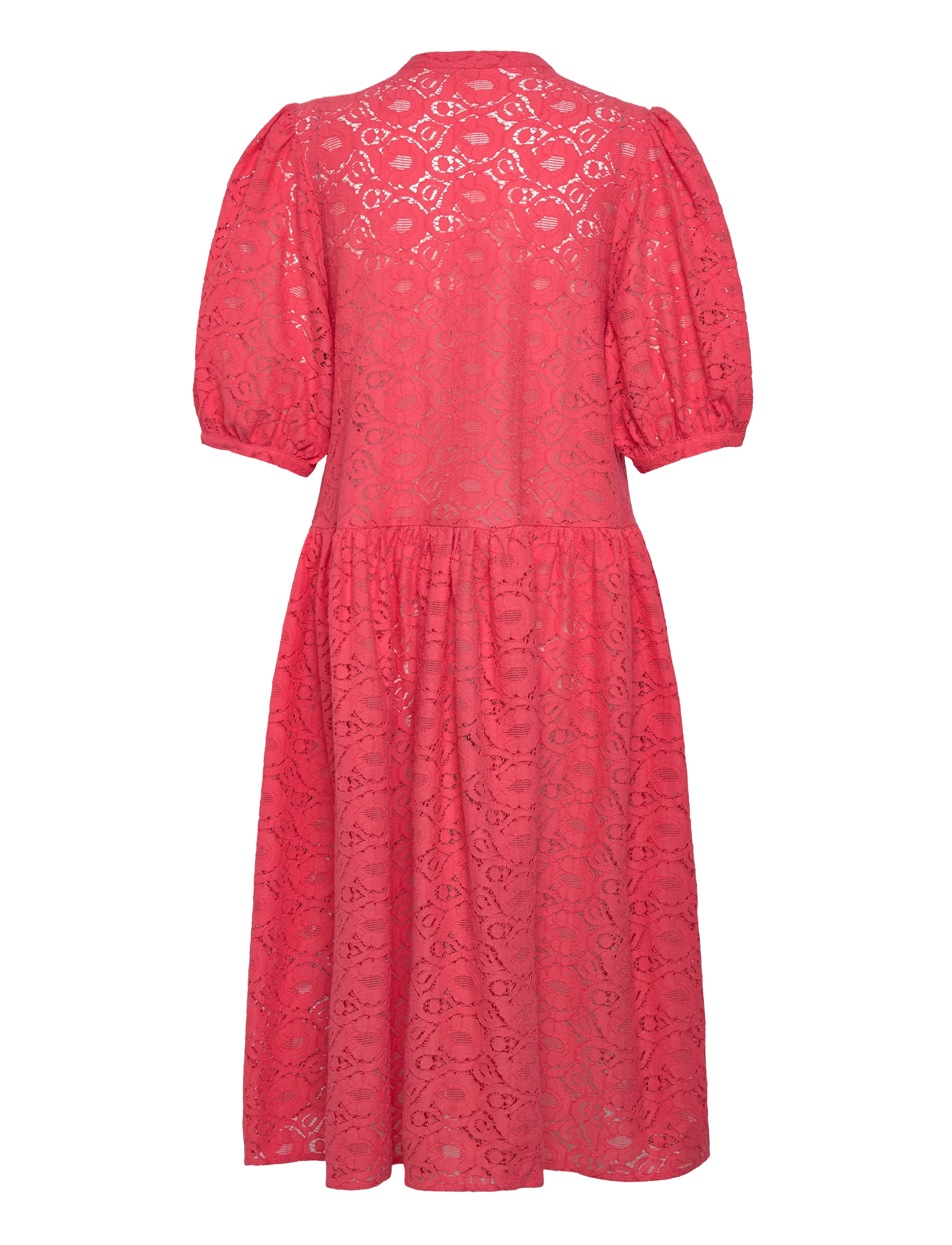 Stella Nova - Cotton Lace Dress - midi-kleider - 671 summer coral - 2