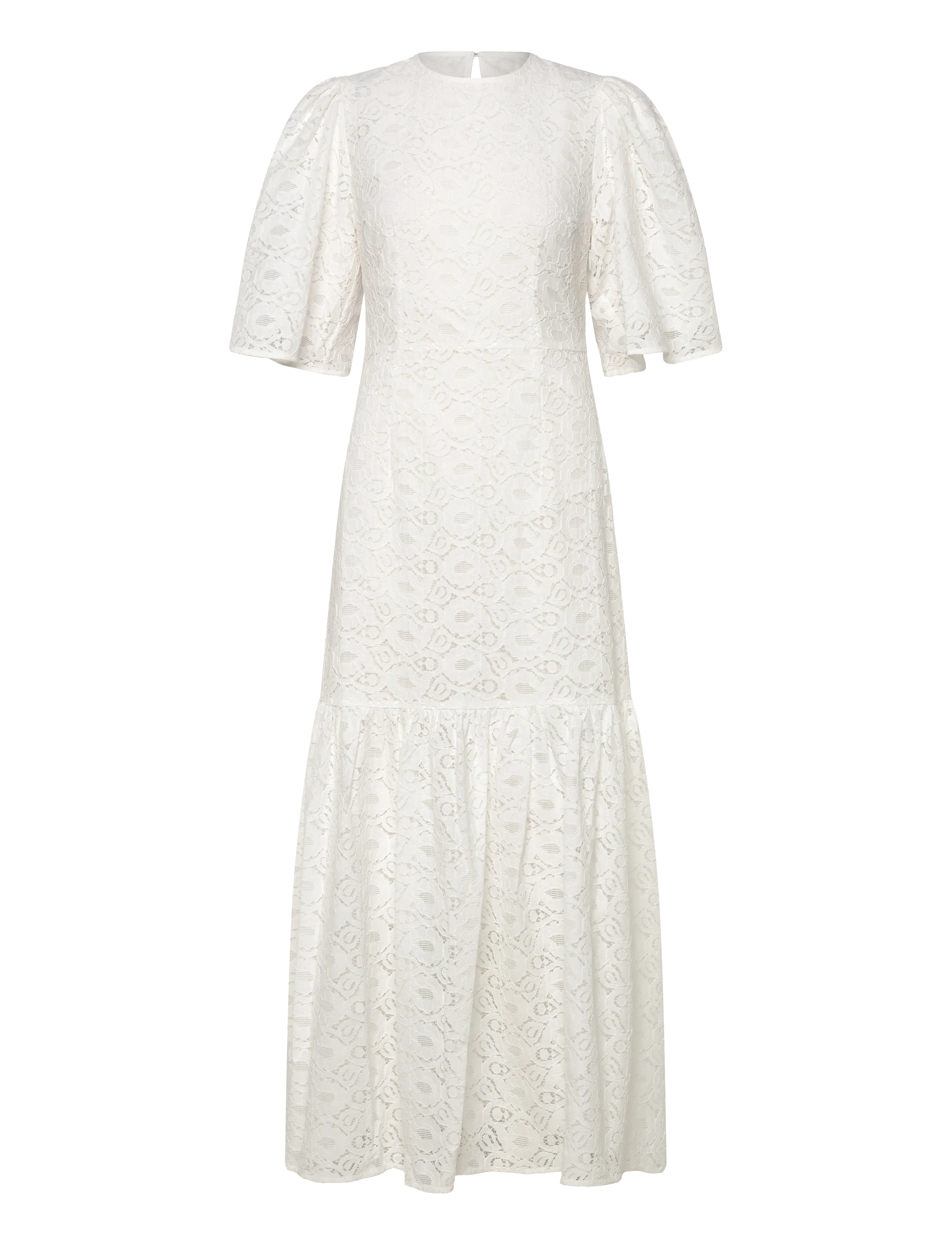 Stella Nova Cotton Lace Maxi Dress - Kleidid - 001 WHITE / cream
