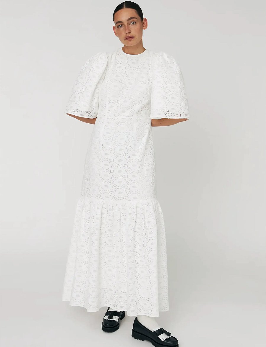 Stella Nova - Cotton Lace Maxi Dress - maxi dresses - 001 white - 0
