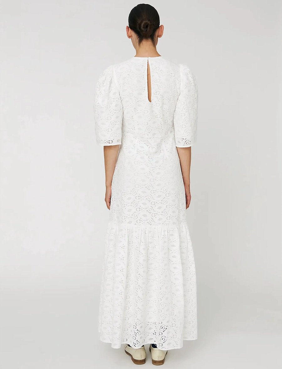Stella Nova - Cotton Lace Maxi Dress - maxi dresses - 001 white - 3