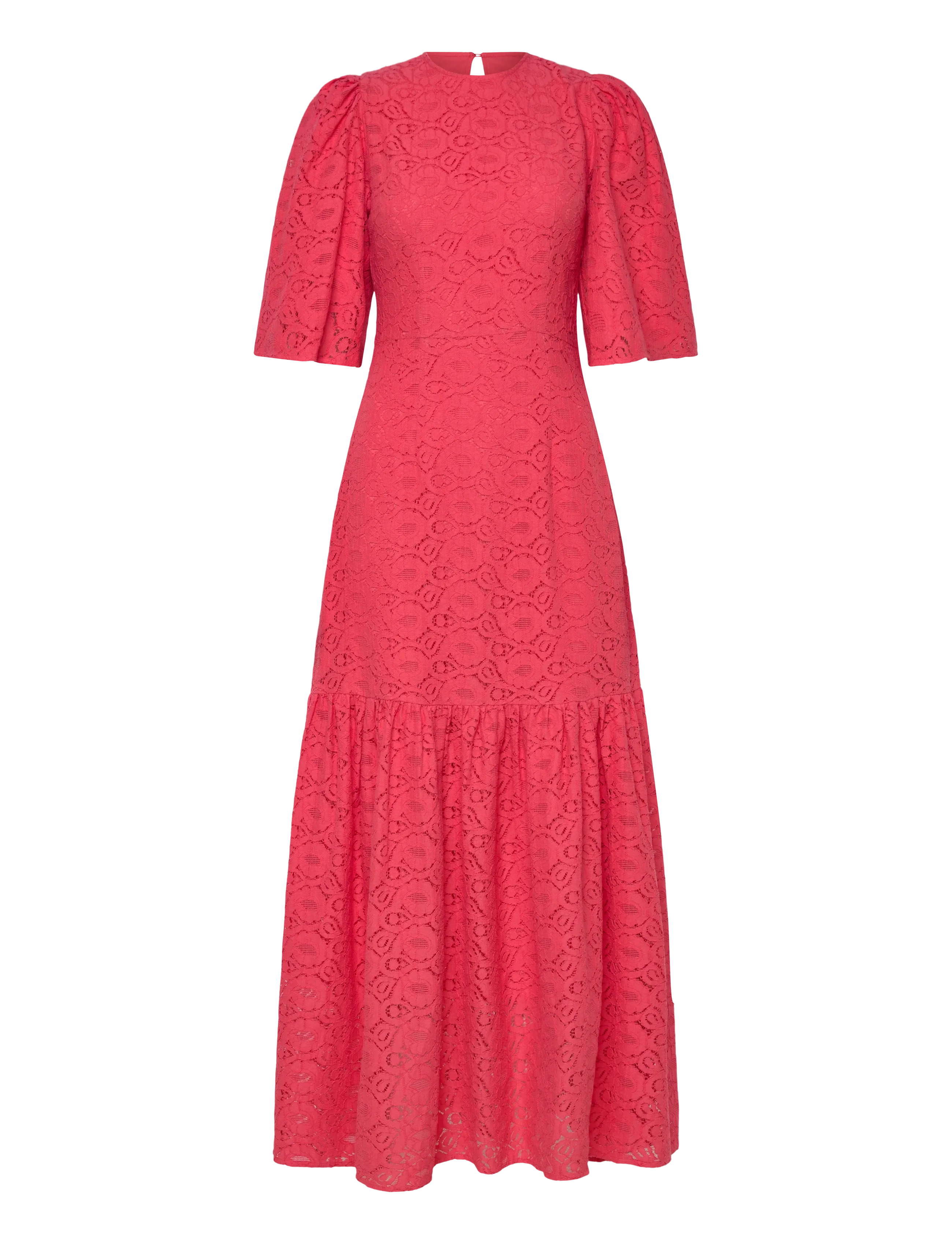 Stella Nova Cotton Lace Maxi Dress - Kleidid - 671 SUMMER CORAL / coral