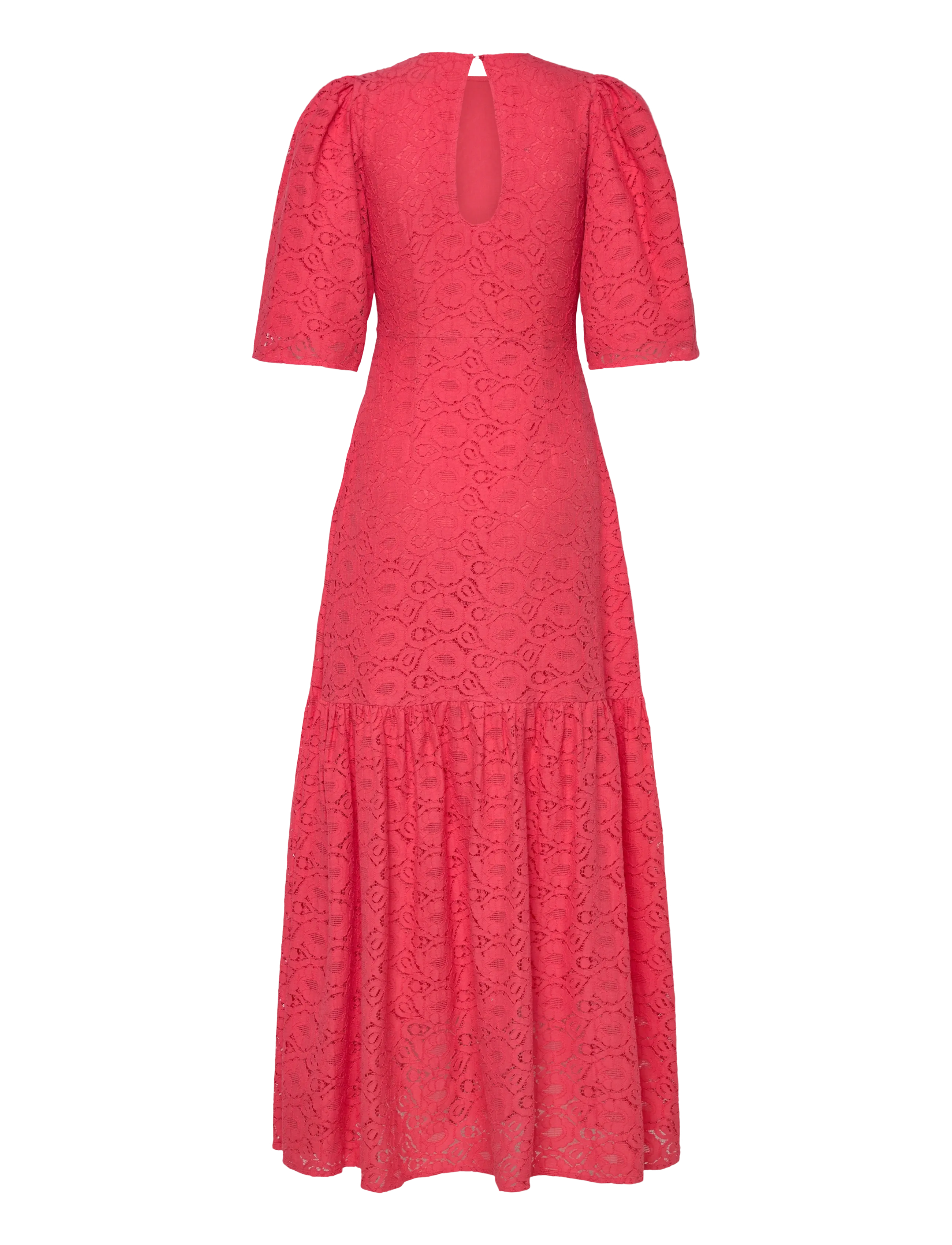 Stella Nova - Cotton Lace Maxi Dress - maxi dresses - 671 summer coral - 2