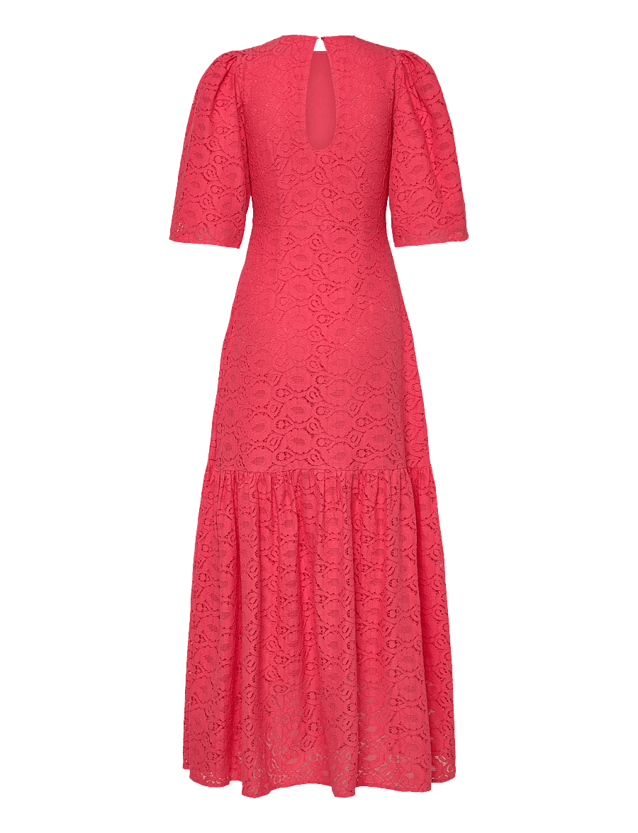 Stella Nova - Cotton Lace Maxi Dress - maxi dresses - 671 summer coral - 2