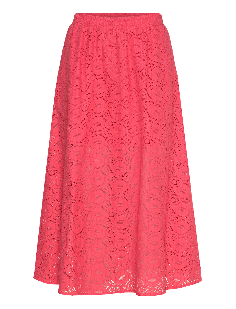Stella Nova - Cotton Lace Skirt - midi-röcke - 671 summer coral - 1