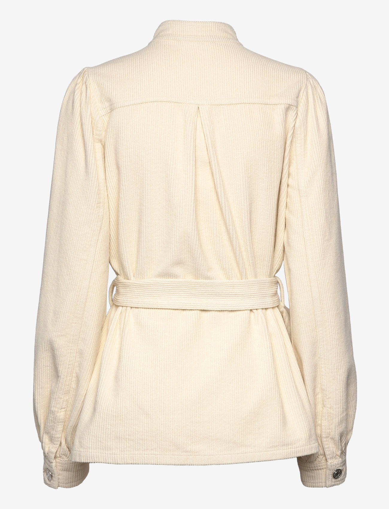 Stella Nova - Corduroy shirt with belt - långärmade skjortor - vanilla - 1